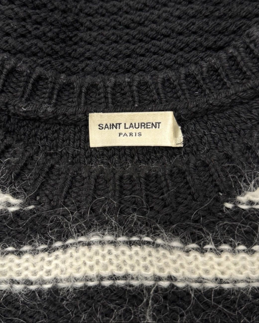 Saint Laurent Paris AW2015 Saint Laurent Striped Mohair Knit Sweater Size US XL / EU 56 / 4 - 3 Thumbnail