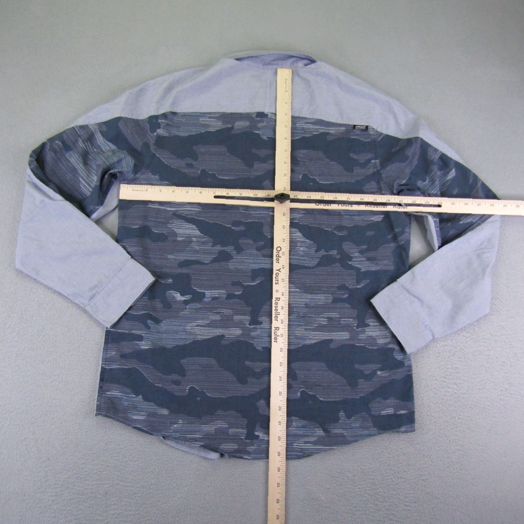 Oakley Oakley Shirt Men Large Gray Blue Camo Factory Pilot Button Up Racing Long Sleeve Size US L / EU 52-54 / 3 - 6 Thumbnail