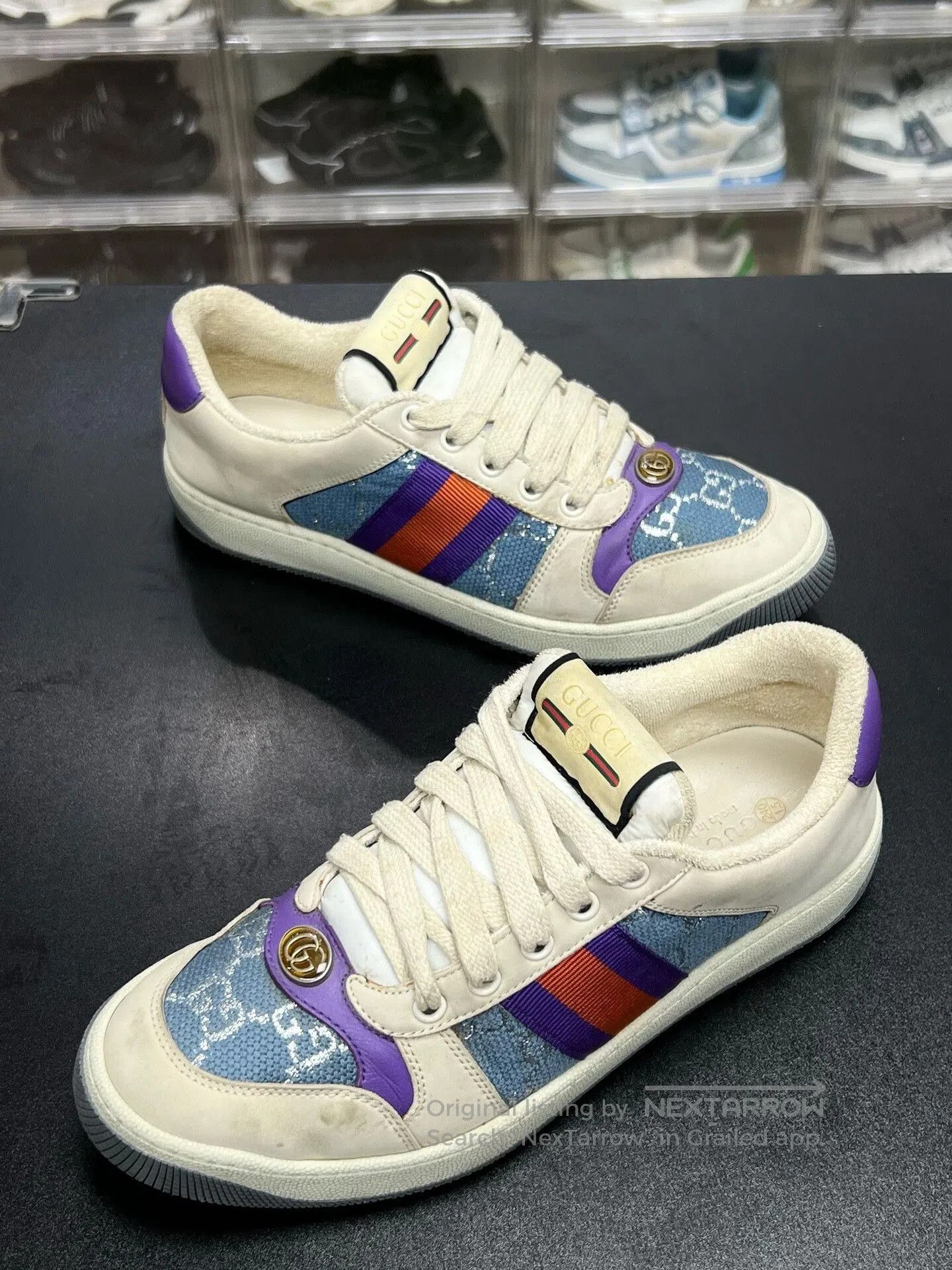 Gucci Gucci GG Enamel Dapper Sneakers Blue Purple. Size US 5 / EU 37 - 1 Thumbnail