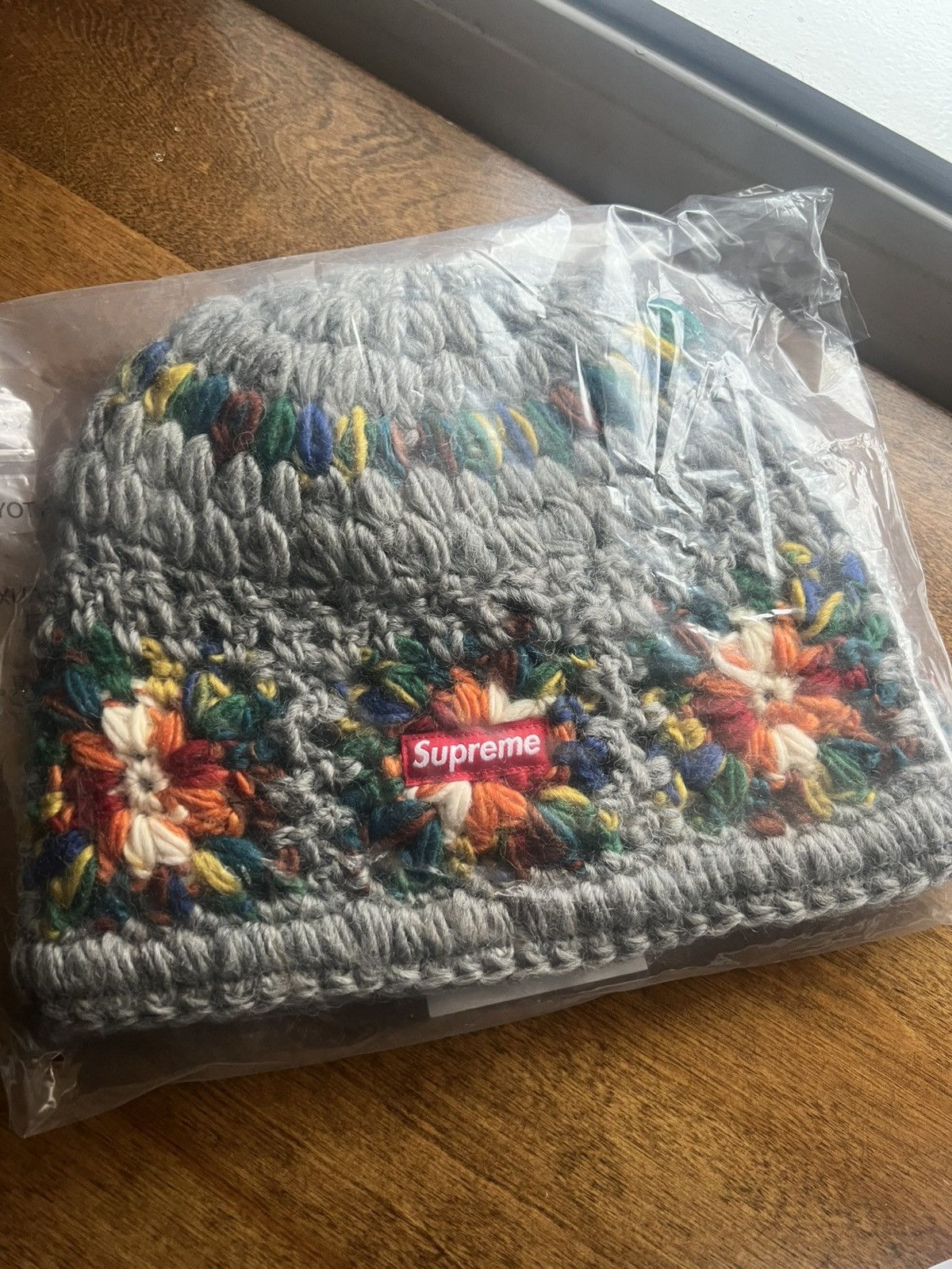 Supreme × Vintage Supreme SS25 Crochet Beanie Heather Grey Size ONE SIZE - 2 Thumbnail