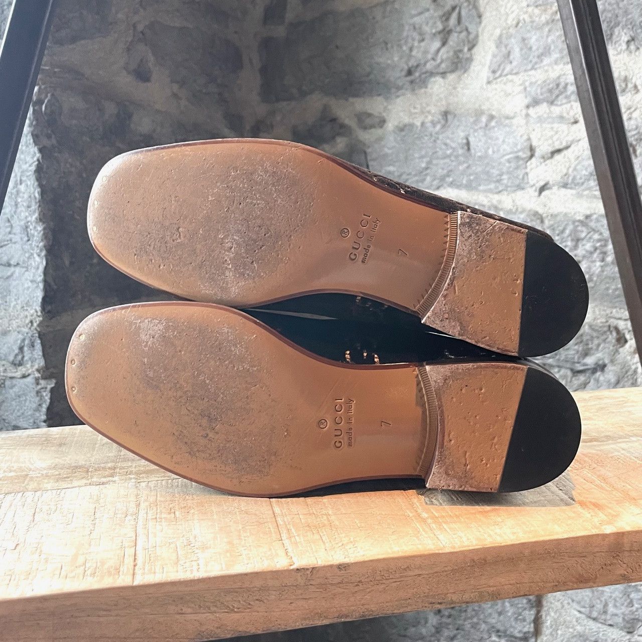 Gucci Gucci Quentin Brown Velvet GG Horsebit Loafers Size US 7 / EU 40 - 7 Thumbnail