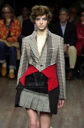 Comme des Garcons Comme Des Garcons size S Mixed material patchwork skirt Size 22" - 8 Thumbnail