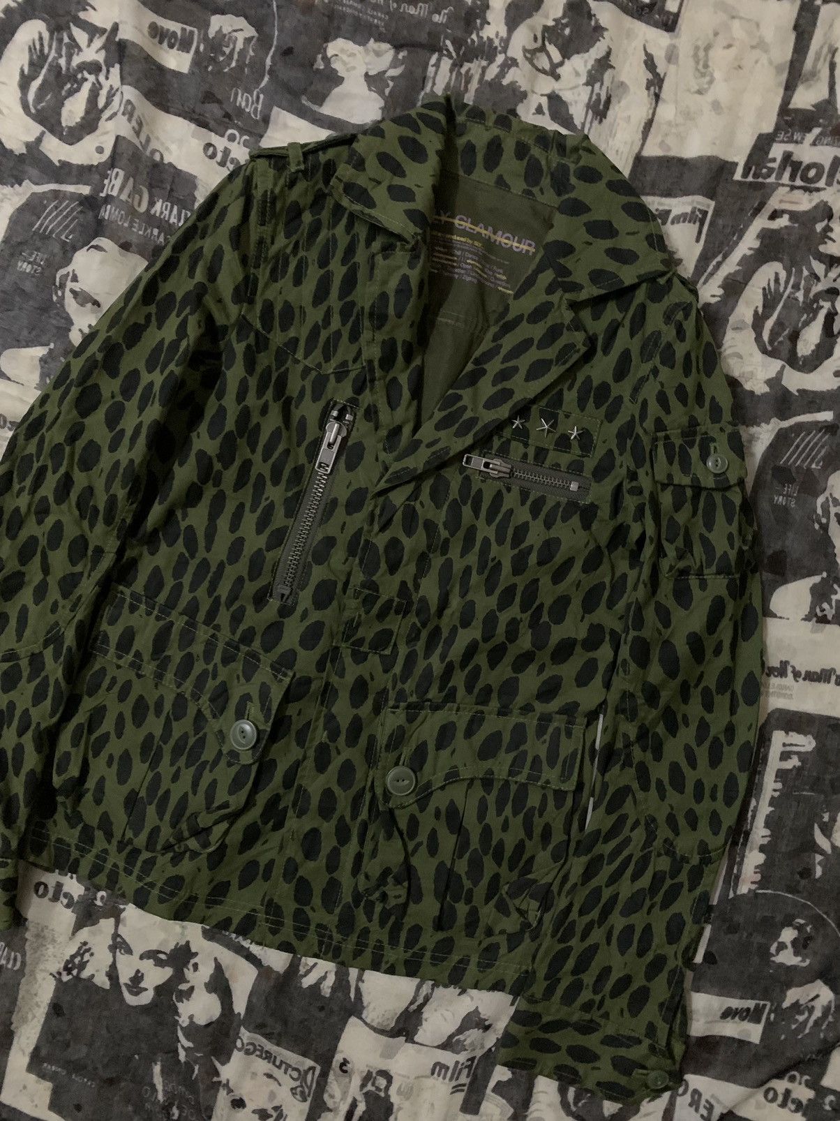 SLY Japanese Sly Glamour Leopard Military Jacket Size XS / US 0-2 / IT 36-38 - 4 Thumbnail