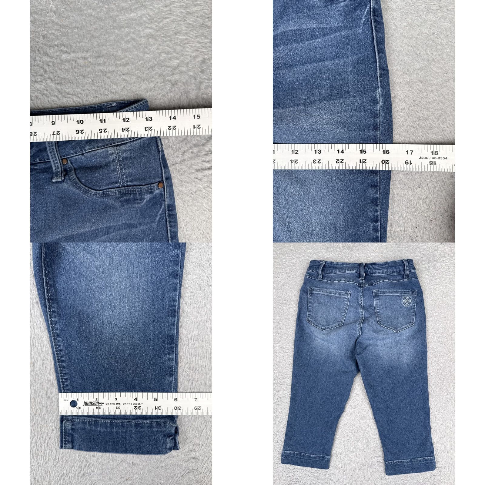 Vintage Laurie Felt Jeans Womens XS Blue Medium Wash Capri Mid Rise Capris Stretch 26 16 Casual City Vintage: No Size 26" / US 2 / IT 38 - 9 Thumbnail