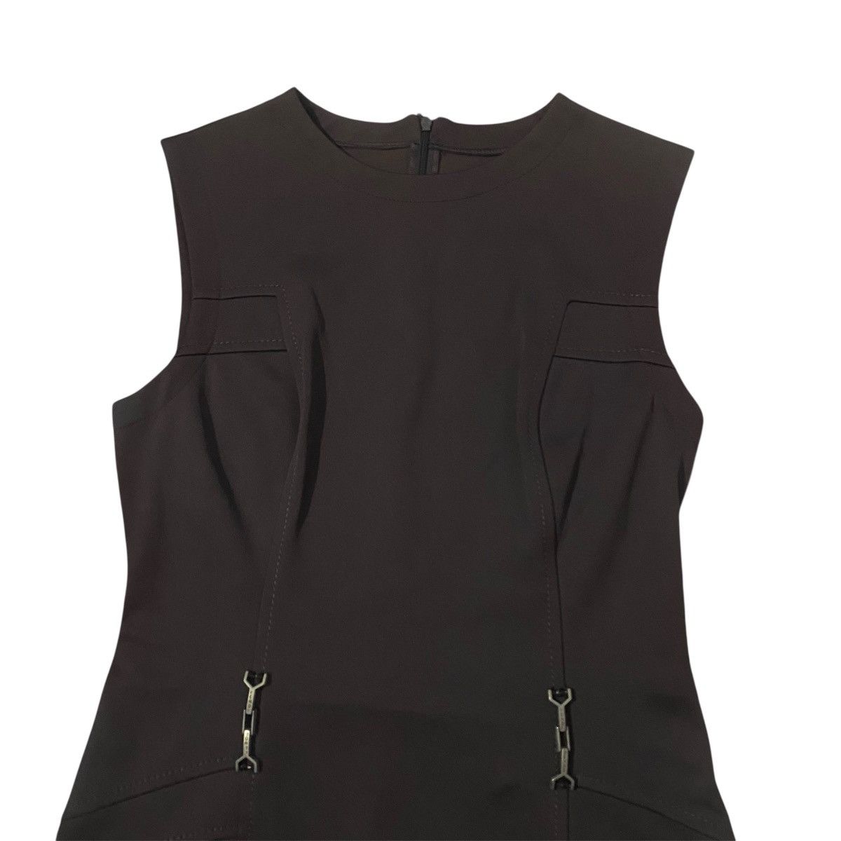 Fendi ‼️LAST DROP‼️Fendi Jeans Brown Sleeveless Dress Minimalist Size S / US 4 / IT 40 - 3 Thumbnail