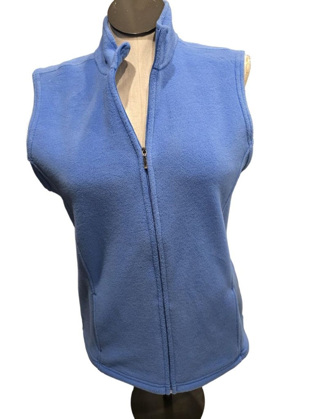 L.L. Bean L.L.Bean Women's Blue Fleece Full-Zip Vest L Size L / US 10 / IT 46 - 1 Thumbnail