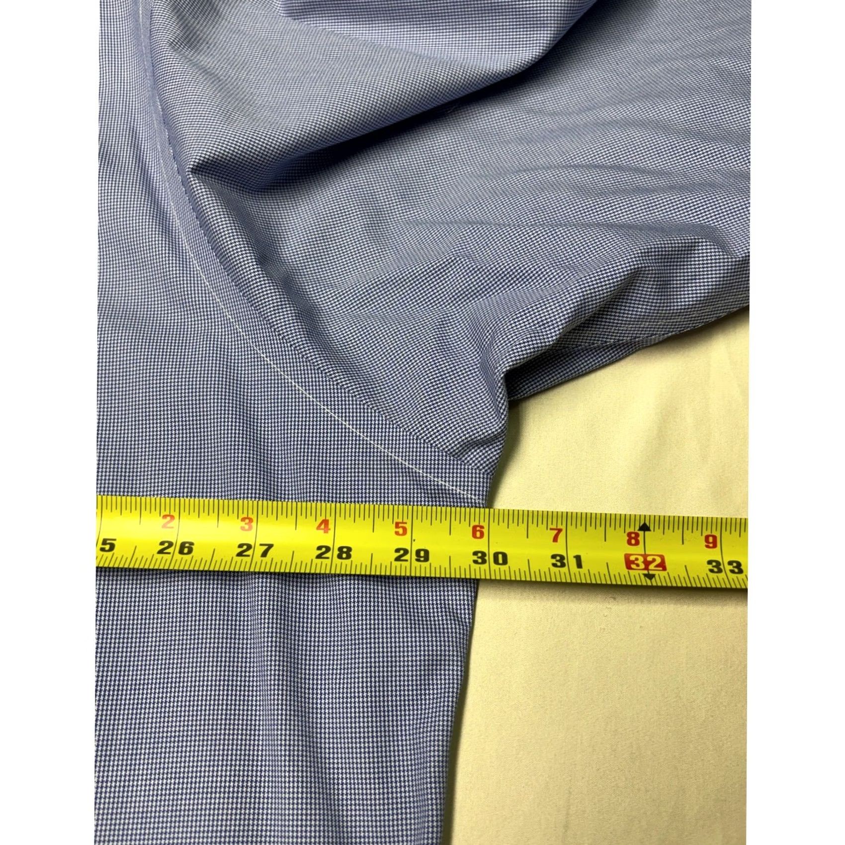 Brooks Brothers Brooks Brothers Mens 18-35 Blue Houndstooth Non-Iron Traditional Fit Dress Shirt Size 48R - 7 Thumbnail