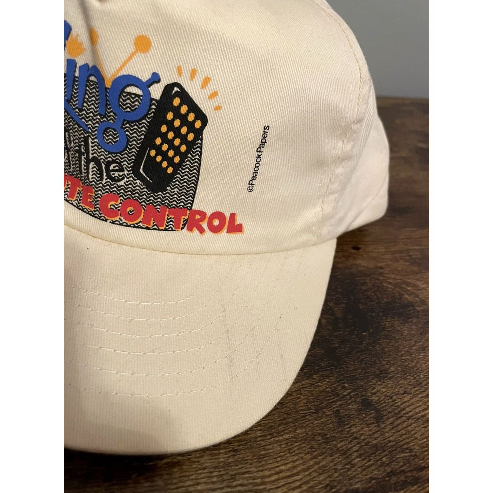 Vintage VINTAGE Sportsman White Snapback Hat One Size Men Adjustable Logo Cotton Paper Peacock Remote Control King Of The Remote Control Size ONE SIZE - 2 Thumbnail