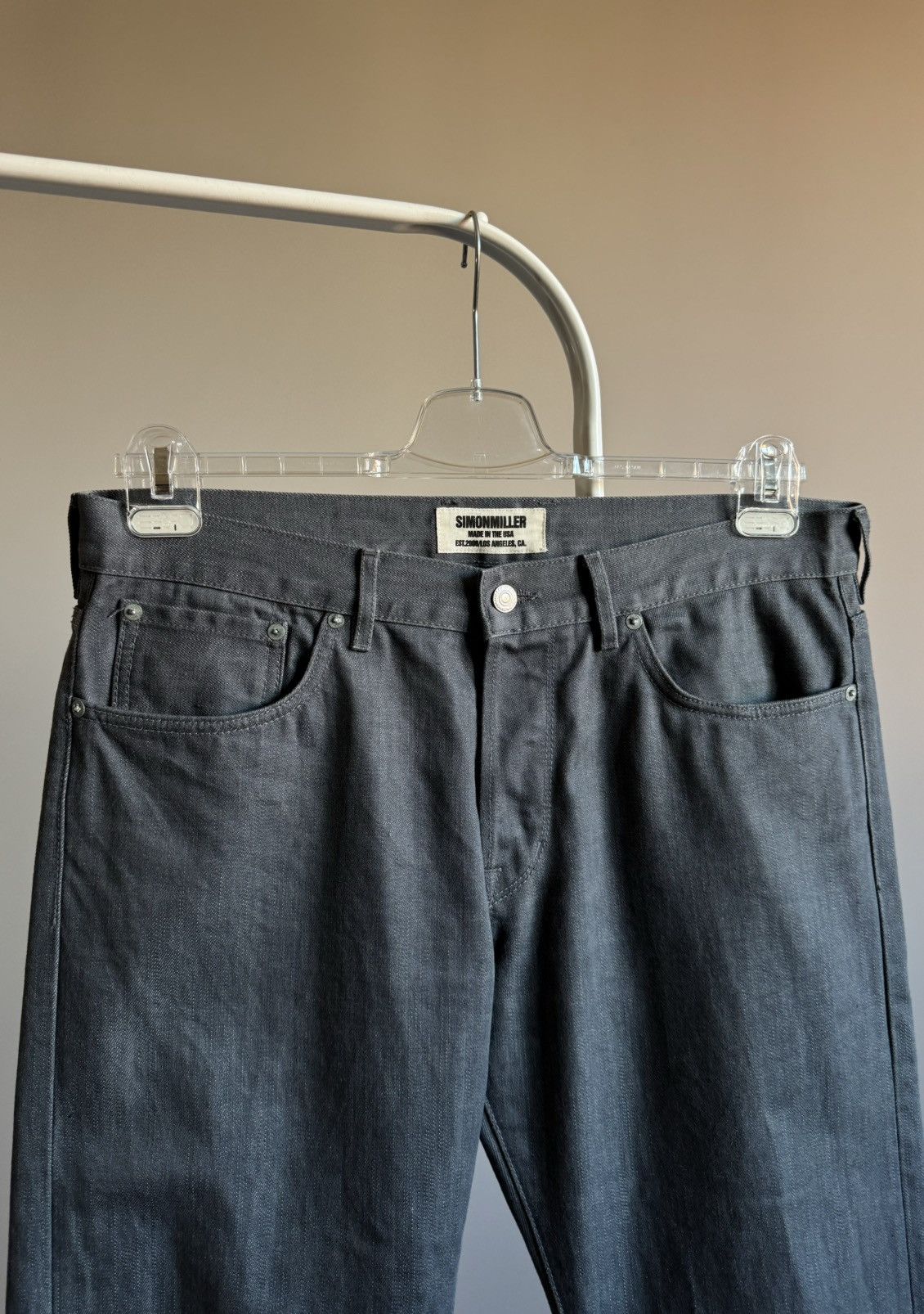 Simon Miller Simon Miller M001 Grey Slim Straight Japanese Denim Jeans Size US 36 / EU 52 - 2 Thumbnail