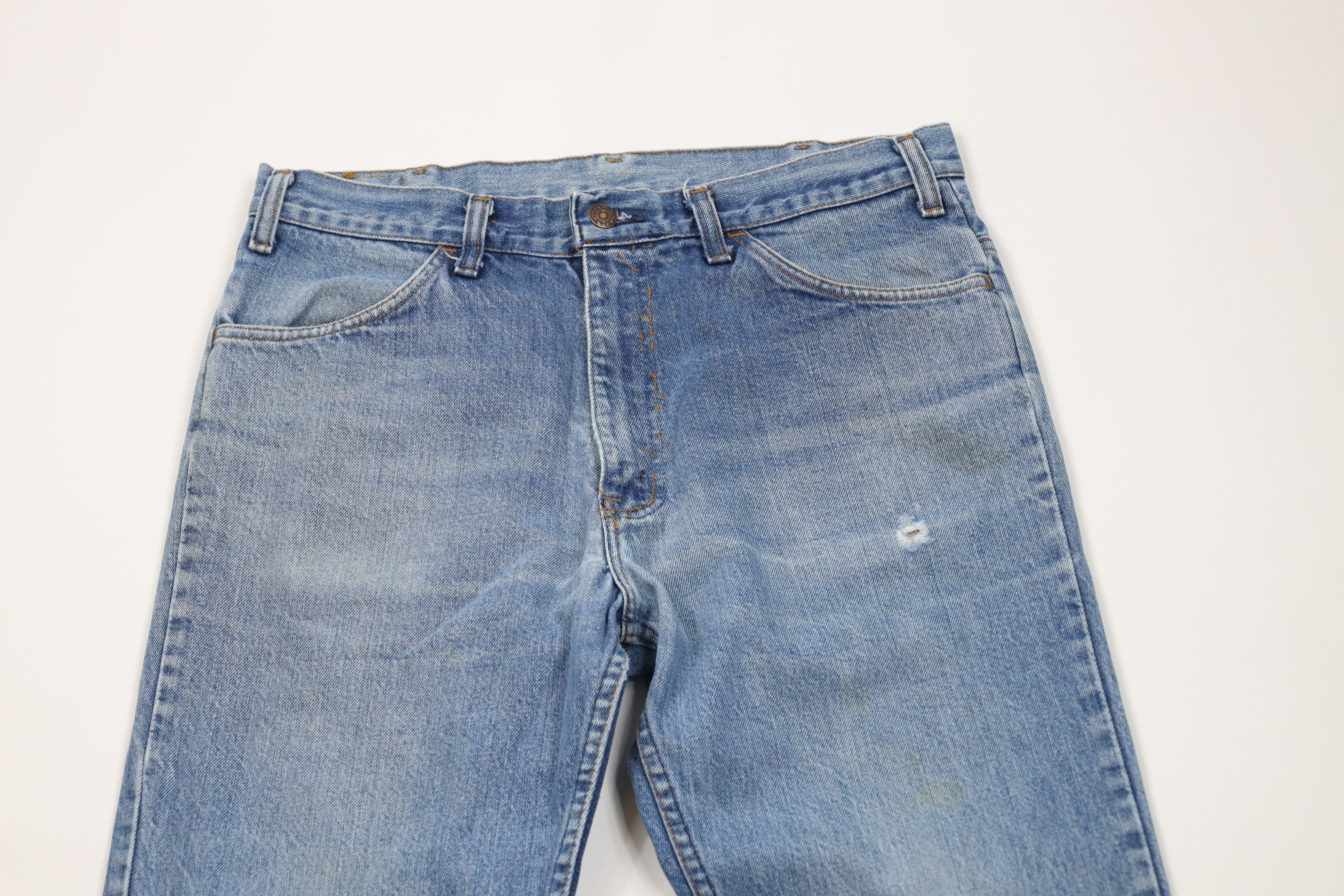 Vintage Vintage 70s Streetwear Straight Leg Denim Jeans Blue Cotton Size US 32 / EU 48 - 2 Thumbnail