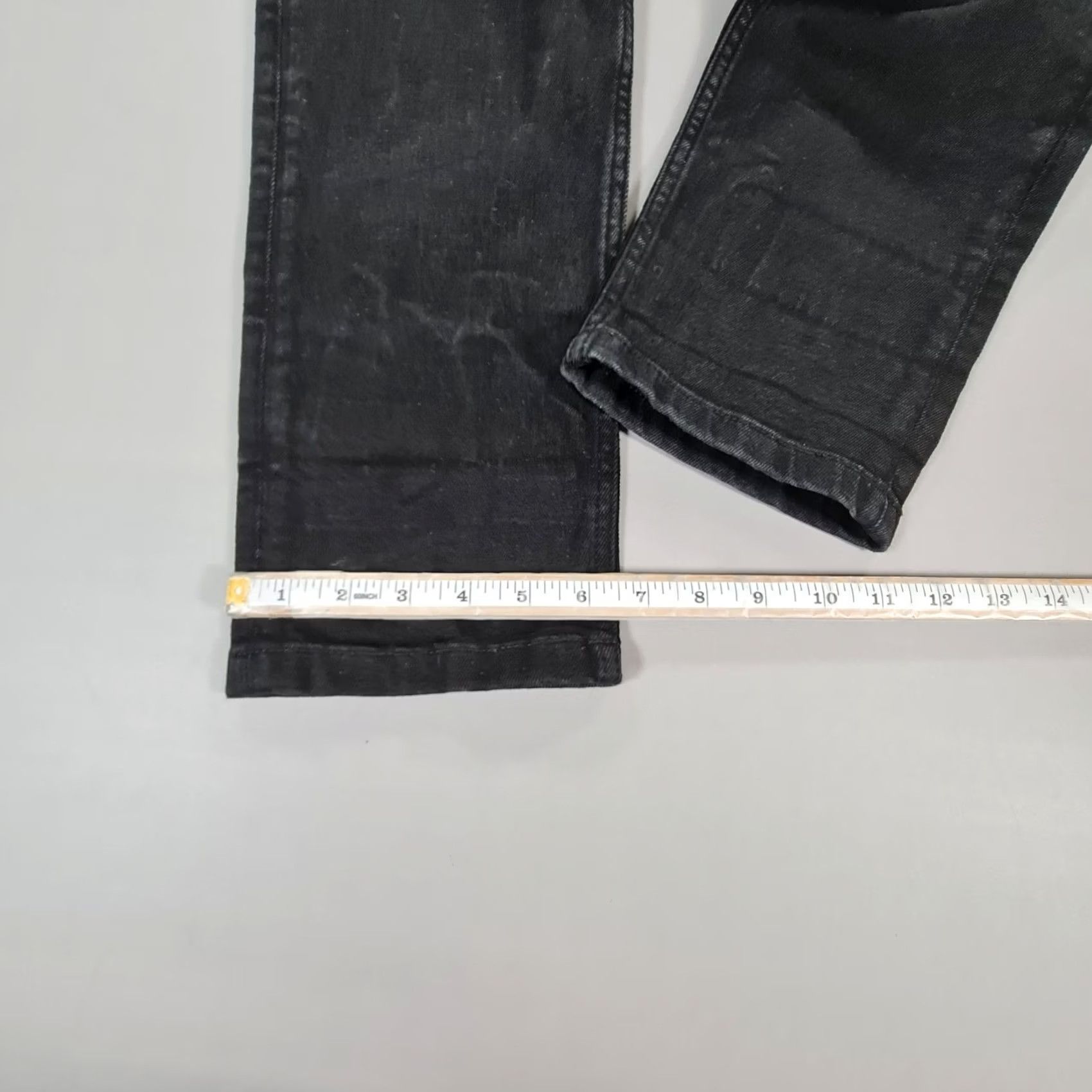 ME+EM ME+EM Womens Jeans Black W32 L29 Slim Fit Tapered Stretch Denim Zip Fly Jeans Women Mens Size 24" / US 00 / IT 34 - 7 Thumbnail