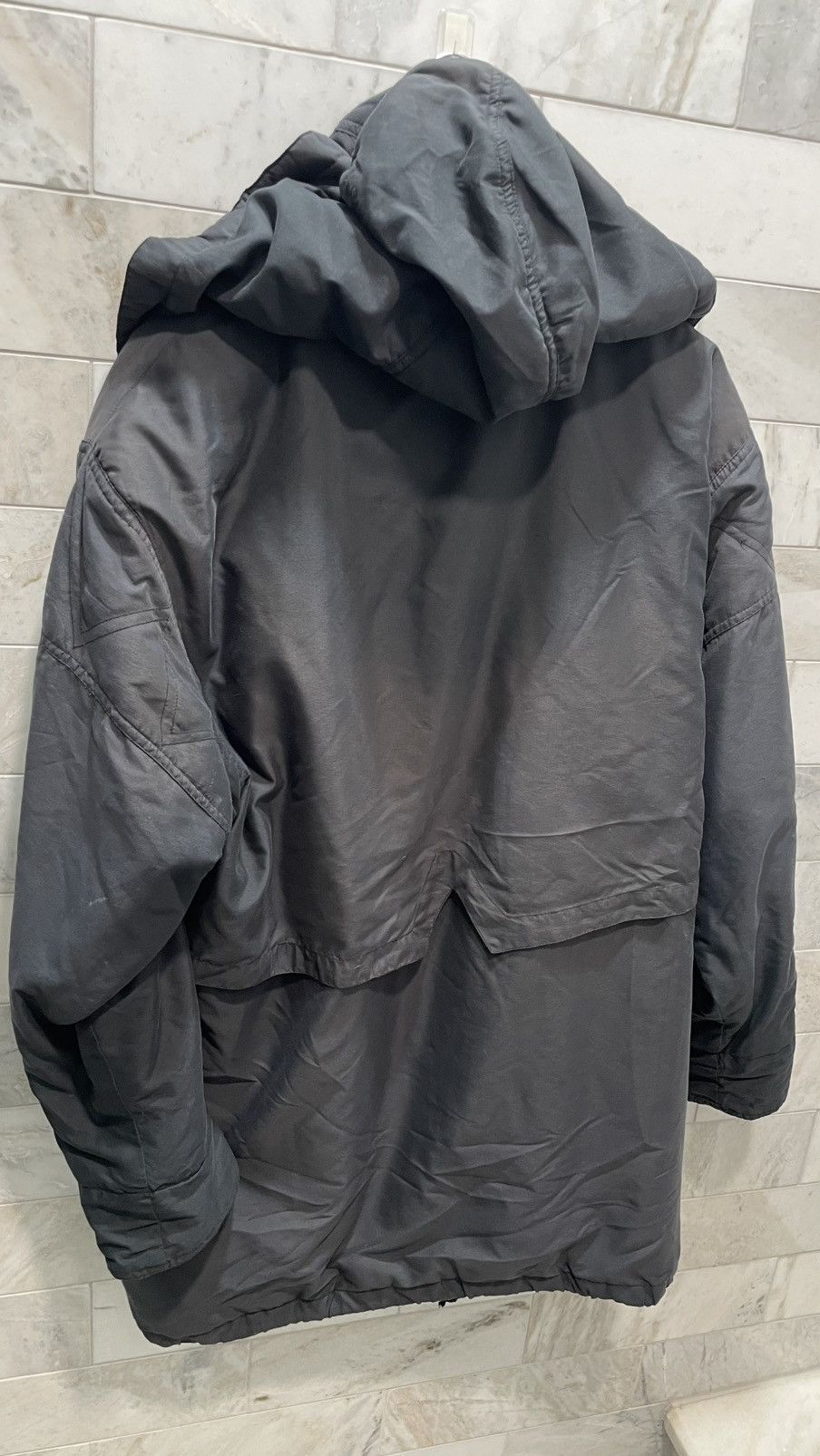 Designer Utex Gray Cotton Parka Size US L / EU 52-54 / 3 - 2 Thumbnail