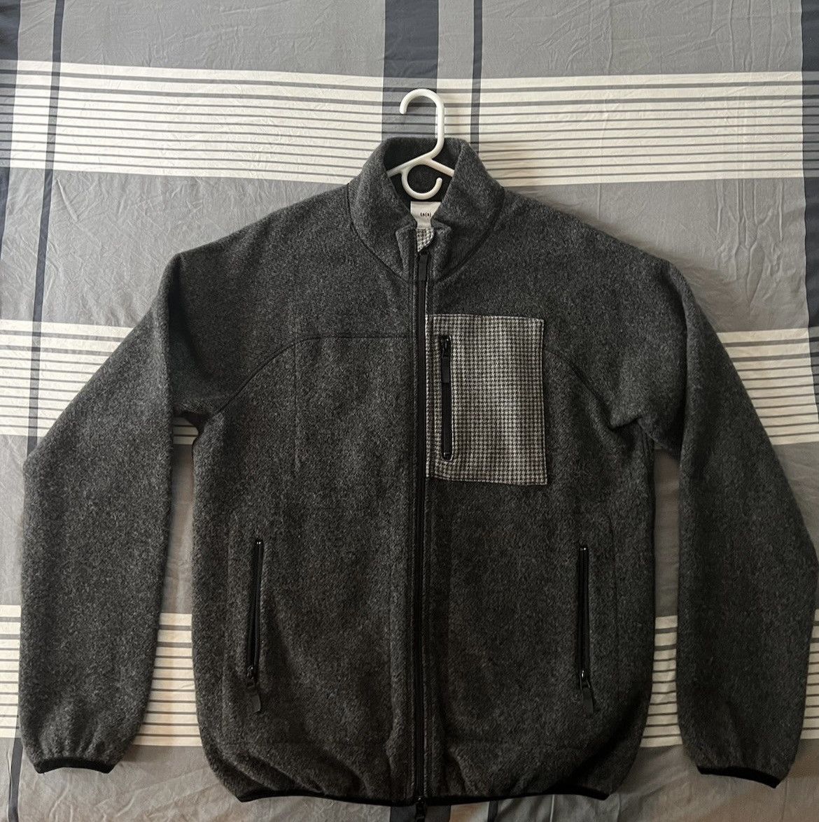 image of Ts S Wool Zip Front Jacket in Grey, Men's (Size Large)