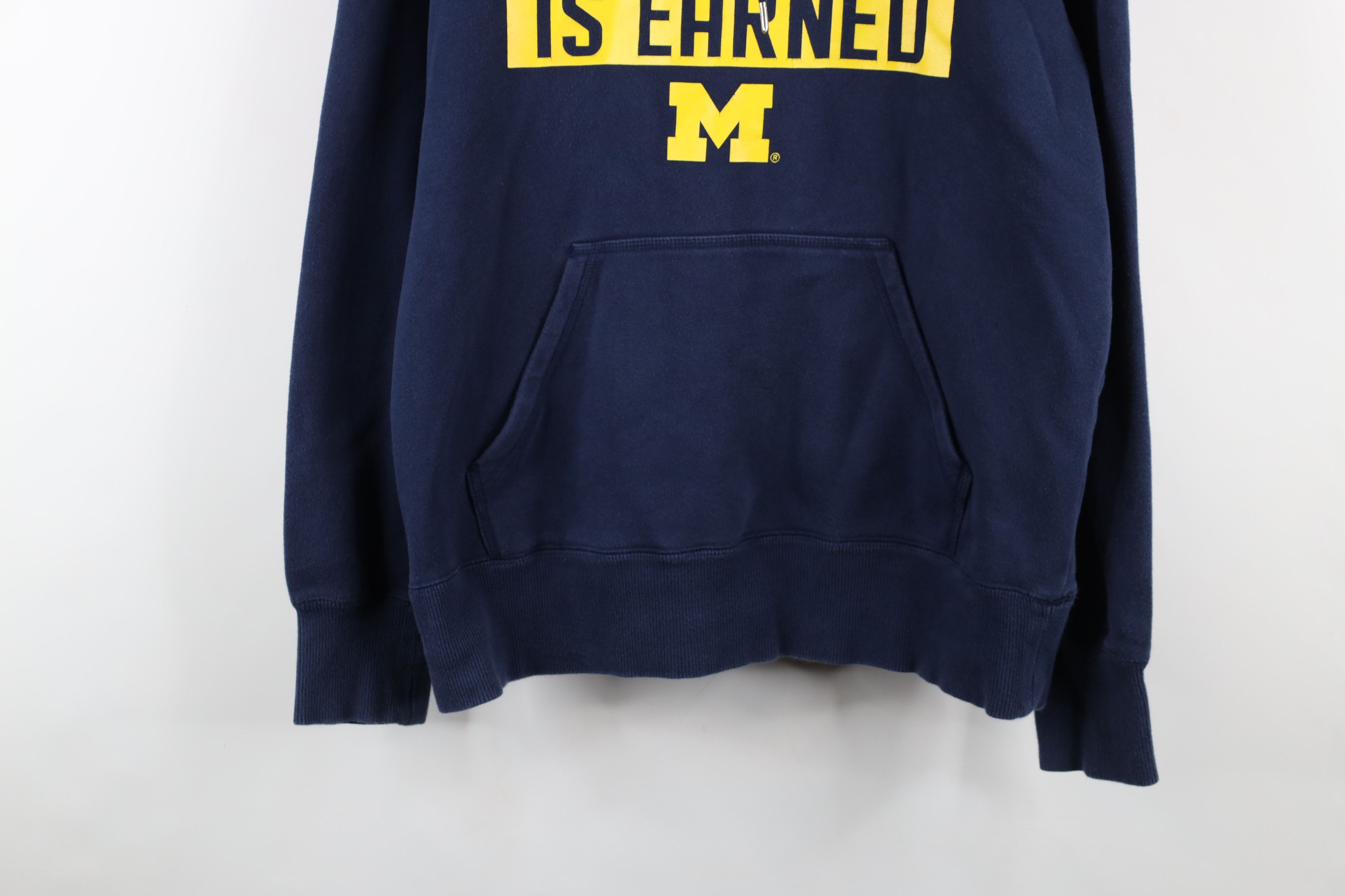 Nike × Vintage Nike Air Jordan Respect Earned University of Michigan Hoodie Size US L / EU 52-54 / 3 - 3 Thumbnail