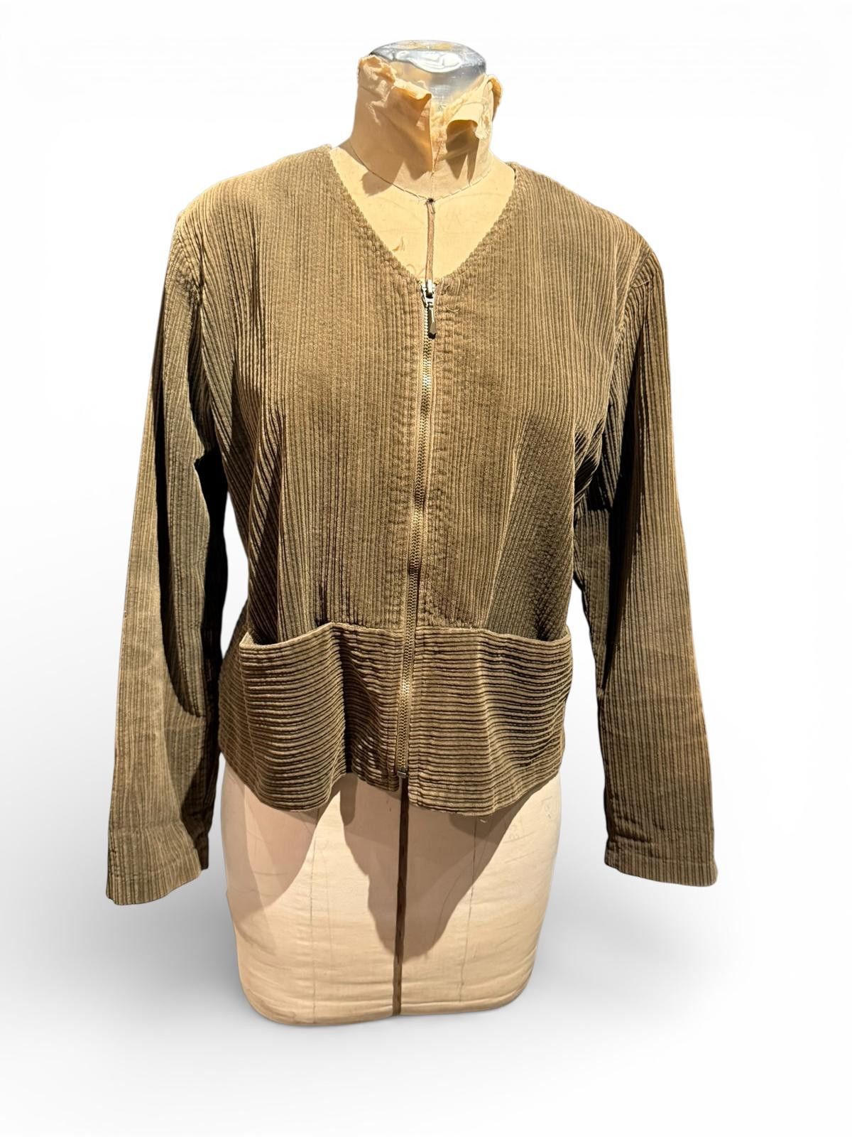 Unknown London PA Company Boston Vintage Brown Corduroy Zip-Up Jacket Size ONE SIZE - 1 Thumbnail
