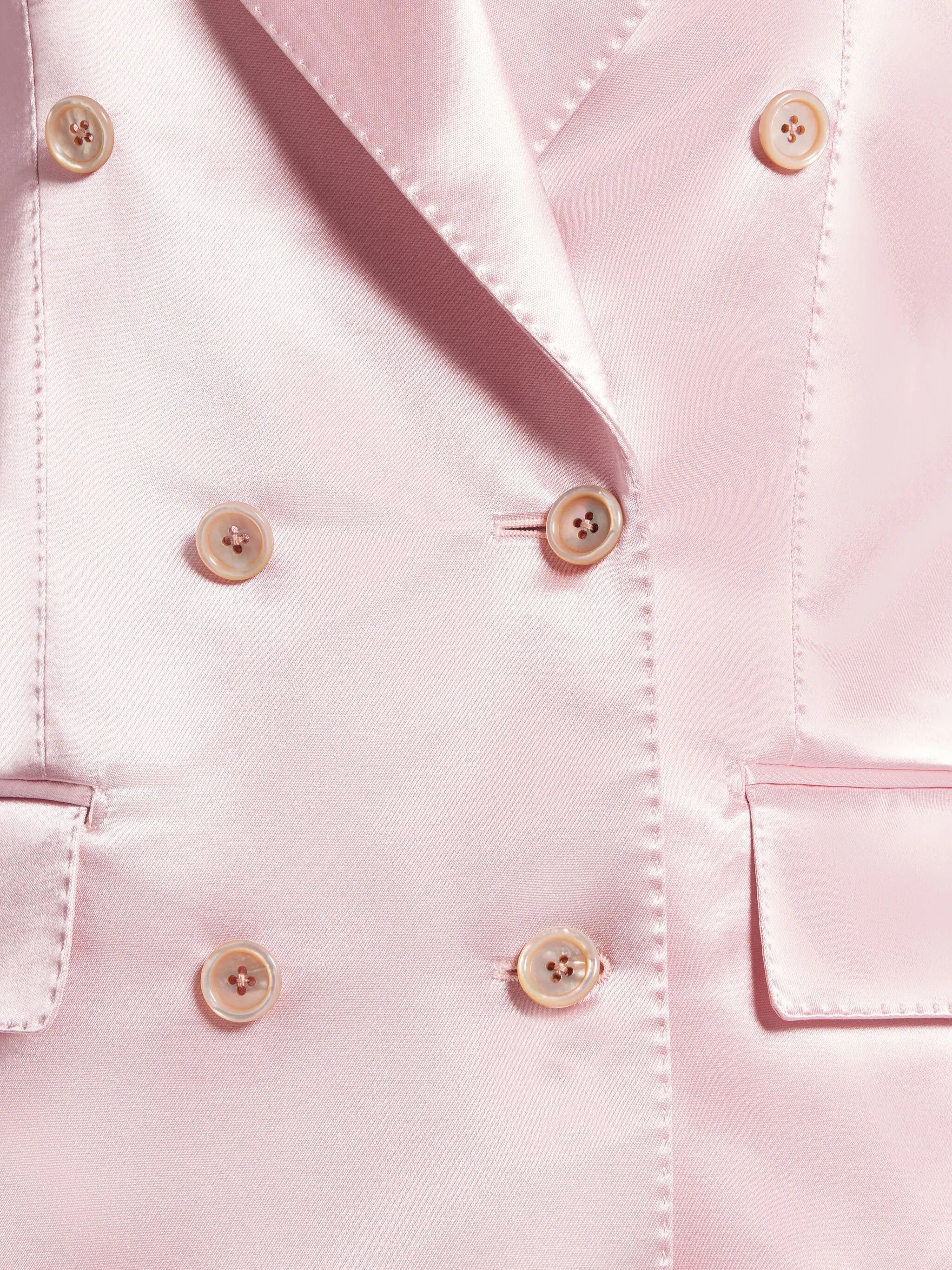 Tom Ford o1w1db10525 GI2971 Double-breasted Satin Jacket in Pink Size M / US 6-8 / IT 42-44 - 5 Thumbnail