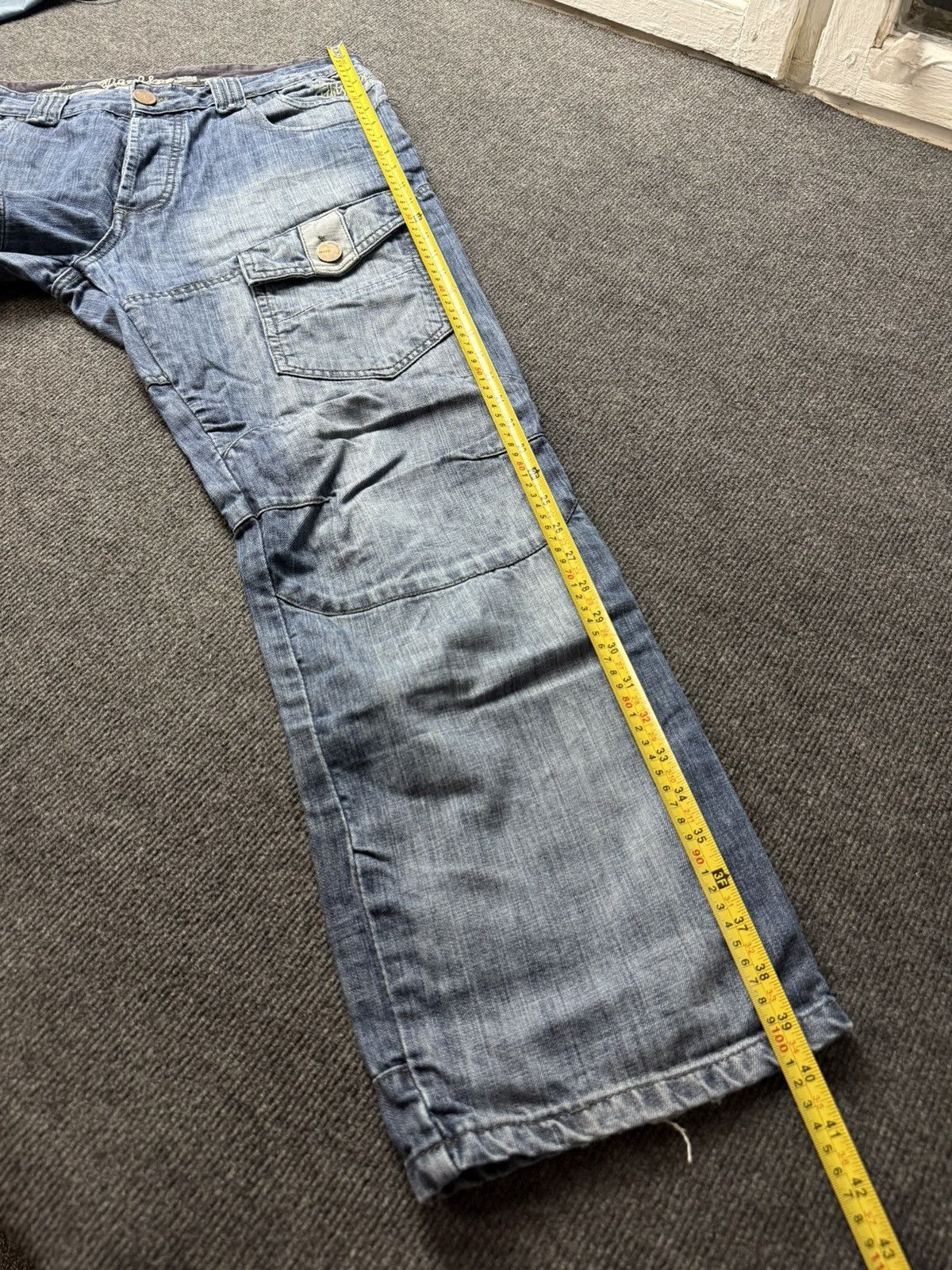 Vintage Y2K Retro Rap Cargo Denim Baggy Distressed Streetwear Size US 36 / EU 52 - 22 Thumbnail
