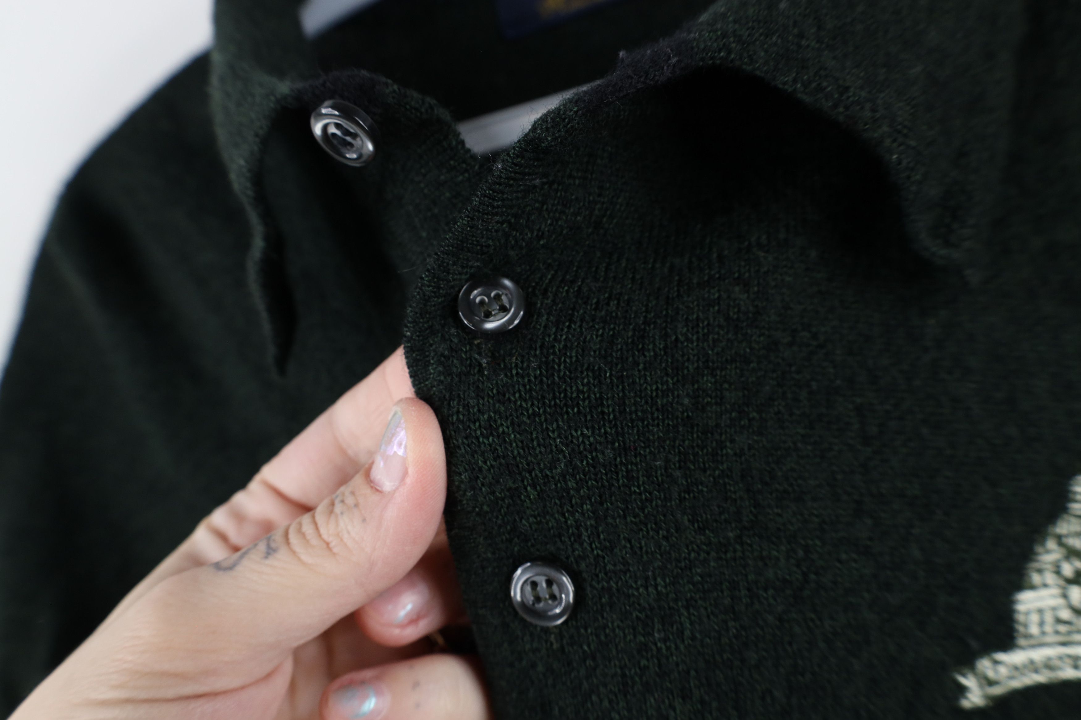 Vintage Vintage 90s US Open Congressional Wool Knit Collared Sweater Size US L / EU 52-54 / 3 - 5 Thumbnail