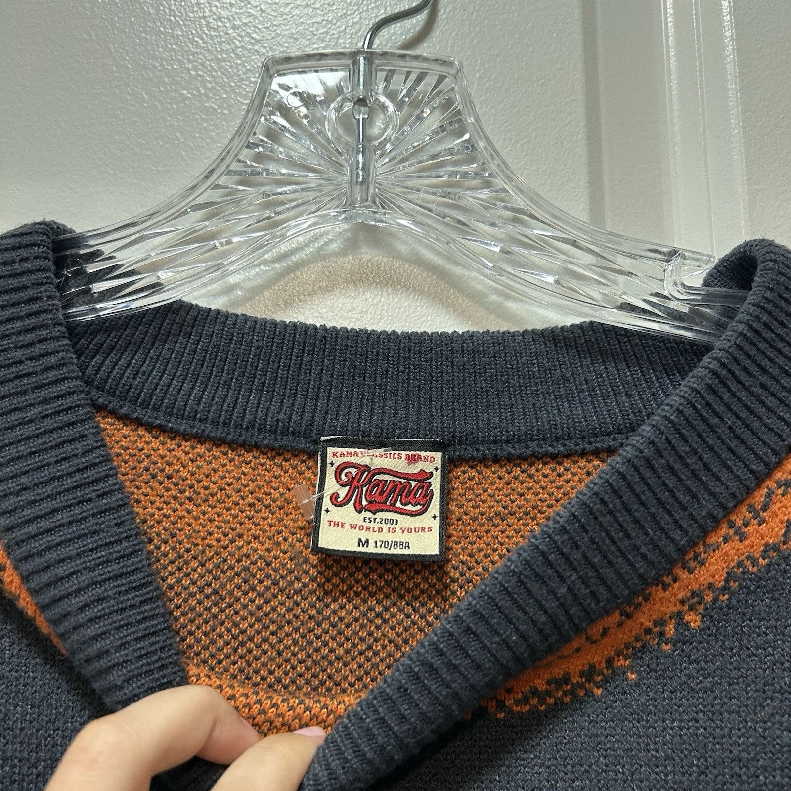 Vintage Vintage Kama Men Sweater Retro Crew Neck 80s Graphic Pullove Size US M / EU 48-50 / 2 - 3 Thumbnail