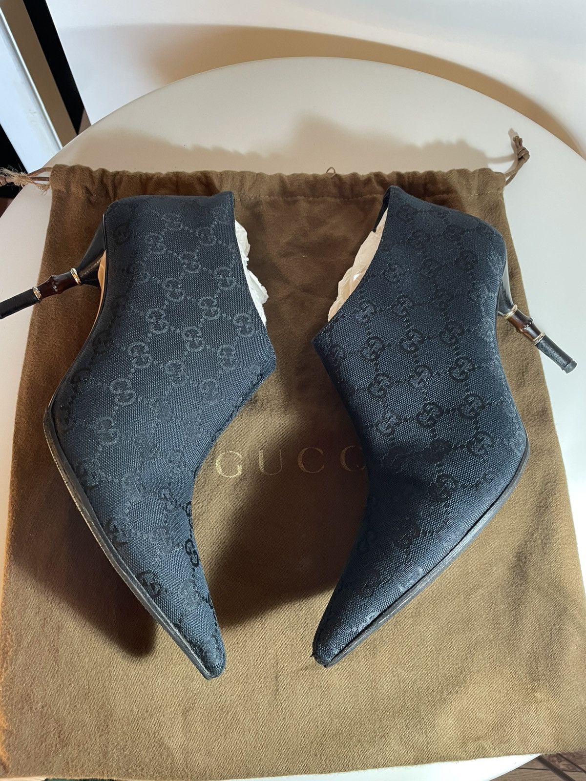 Gucci Rare Gucci by Tom Ford Ankle Boots Logo Canvas Size US 9 / IT 39 - 7 Thumbnail
