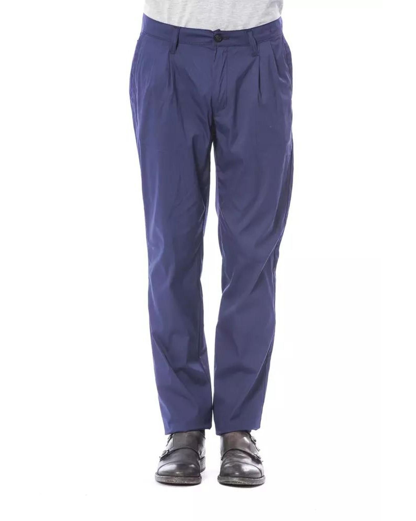 image of Verri Slim Fit Cotton Chino Pants in Blue, Men's (Size 33)