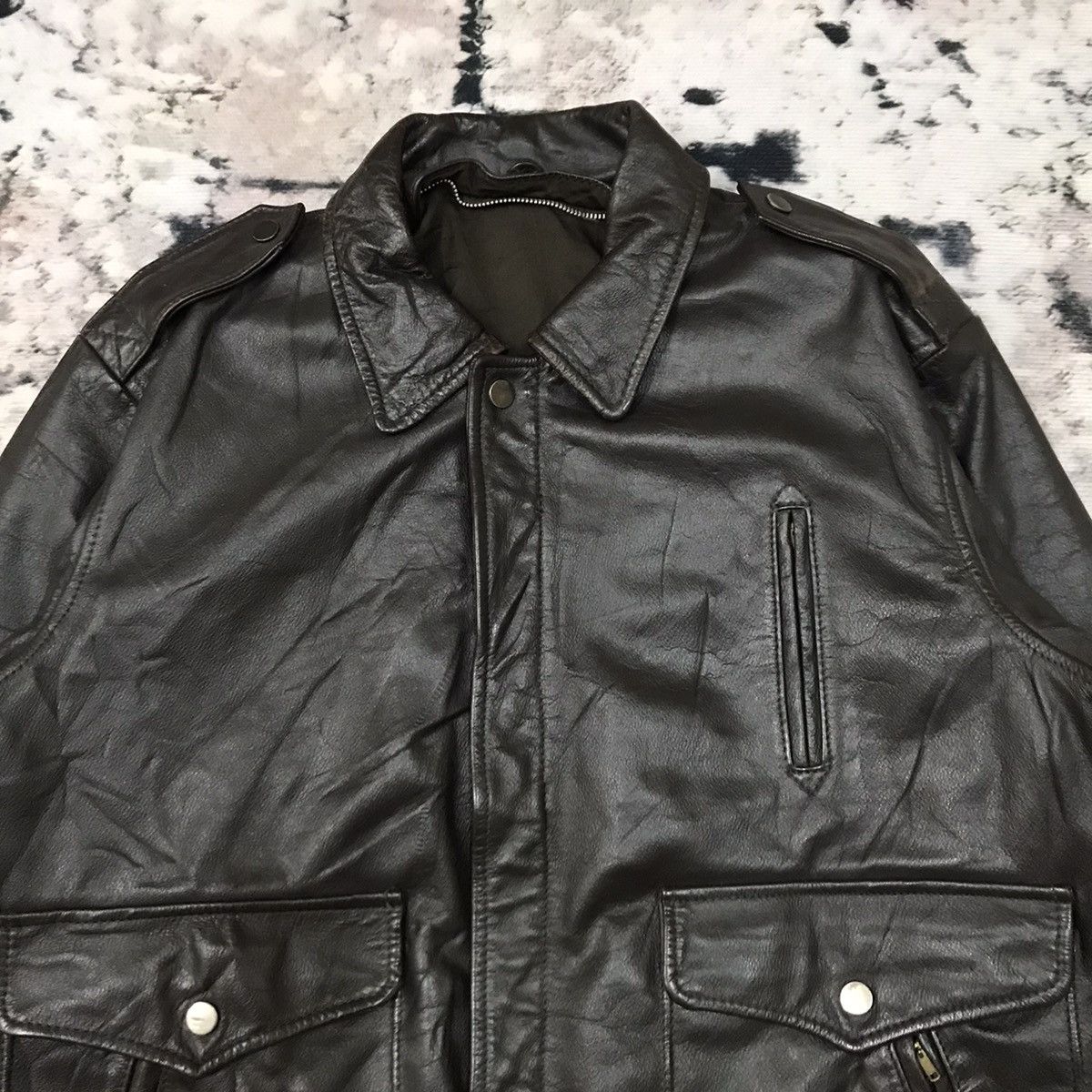 Japanese Brand × Vintage Vintage Men’s Toma Bomber Leather Jacket Size US M / EU 48-50 / 2 - 2 Thumbnail