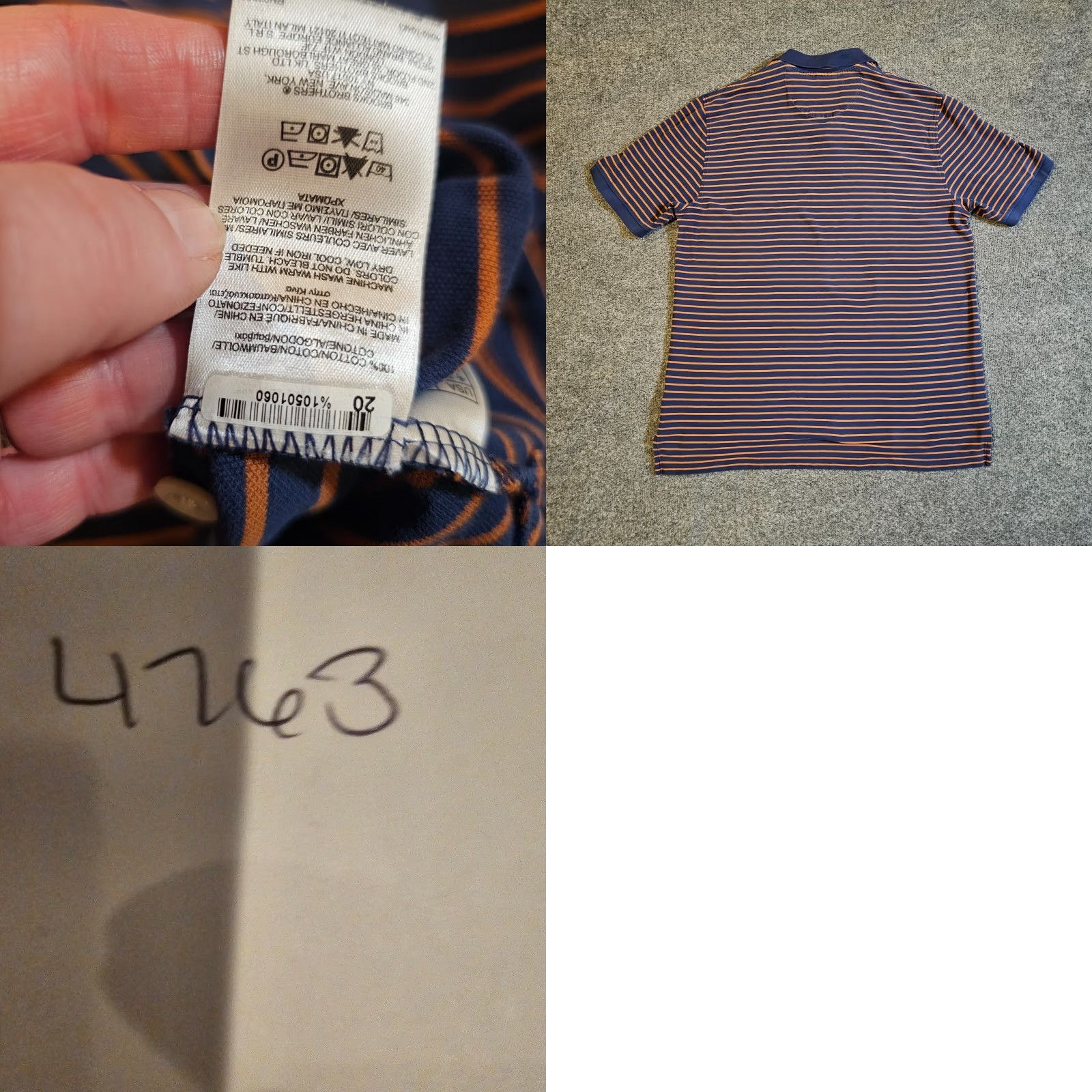 Brooks Brothers Brooks Brothers Polo Shirt Mens XL Navy Striped Short Sleeve Classic Career Shirt Size US XL / EU 56 / 4 - 8 Thumbnail