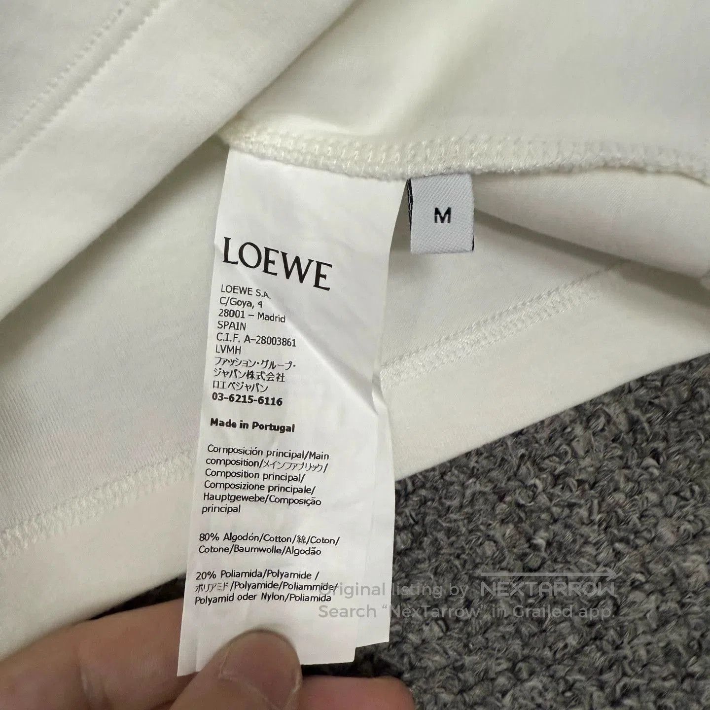 Loewe Loewe 24SS White Embroidered Logo T-shirt. Size US M / EU 48-50 / 2 - 5 Thumbnail