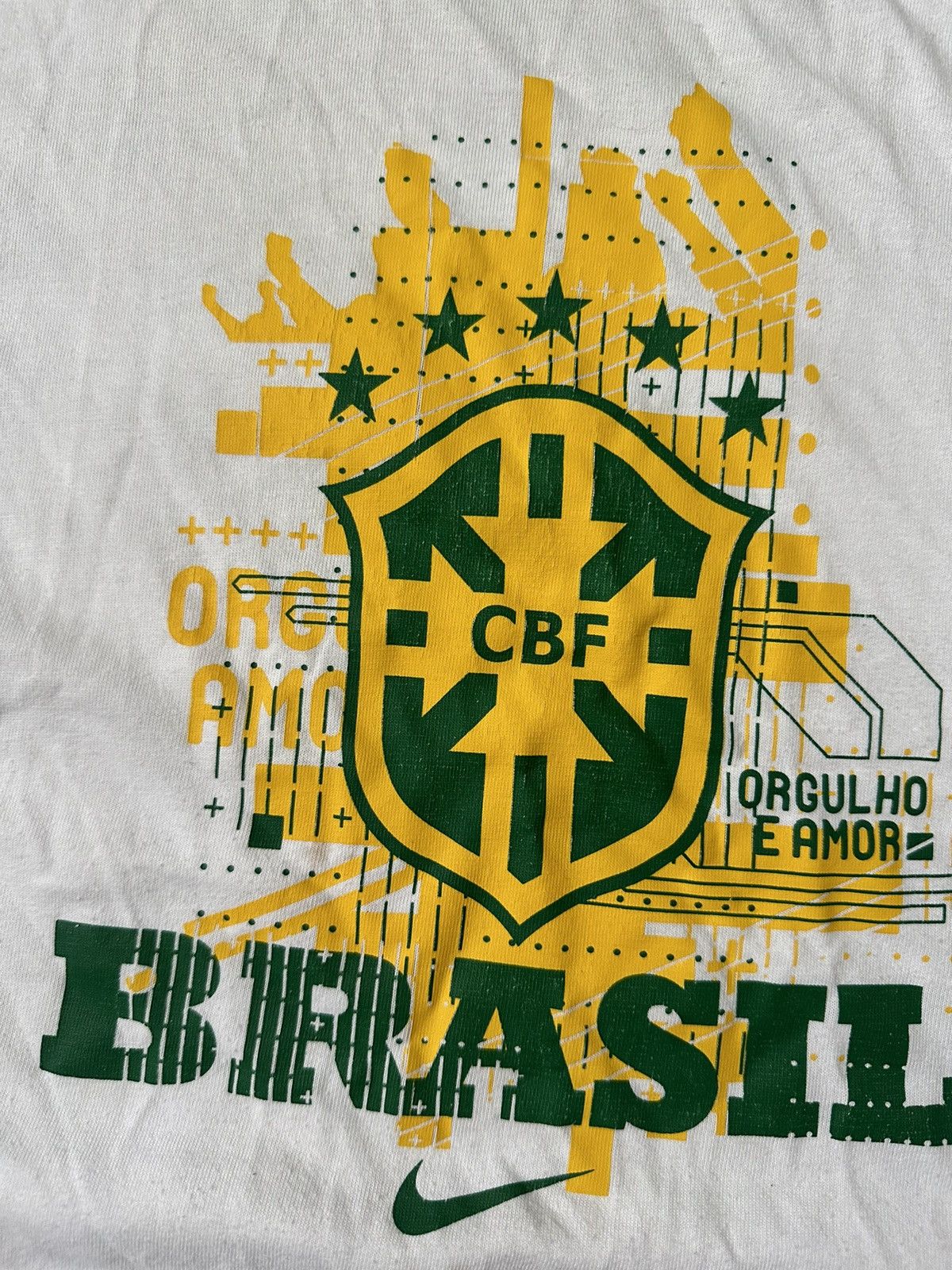 Nike Nike Vintage 90s Brazil Big Logo Neymar T shirt hype Size US XL / EU 56 / 4 - 4 Thumbnail