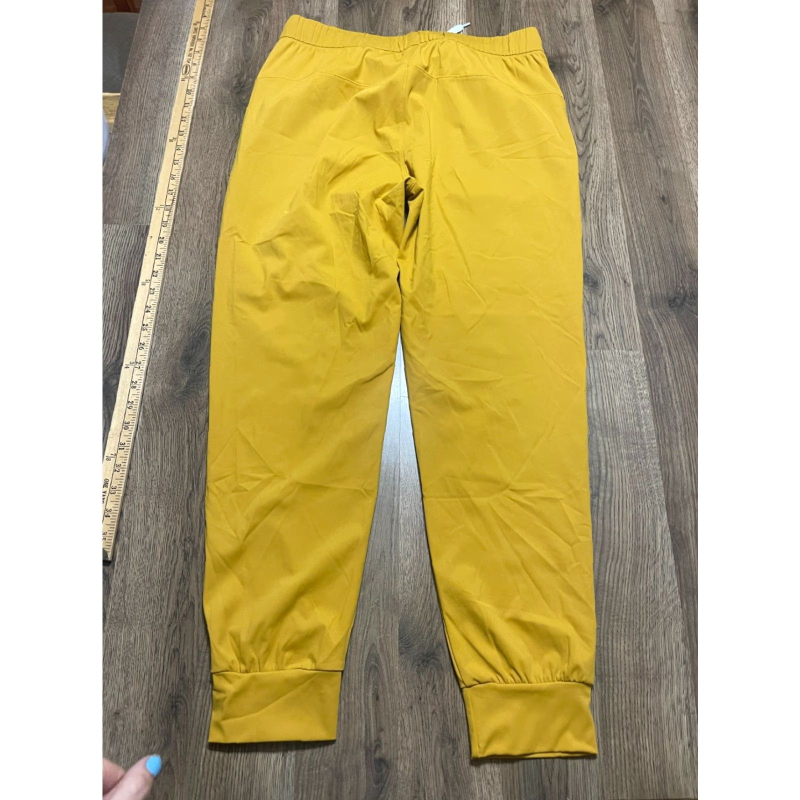 Vintage Moteepi Pants Women L Yellow Tie Waist Joggers Pant Tapered Casual Fall Spring Summer Regular Womens Size 36" / US 14 / IT 50 - 2 Thumbnail