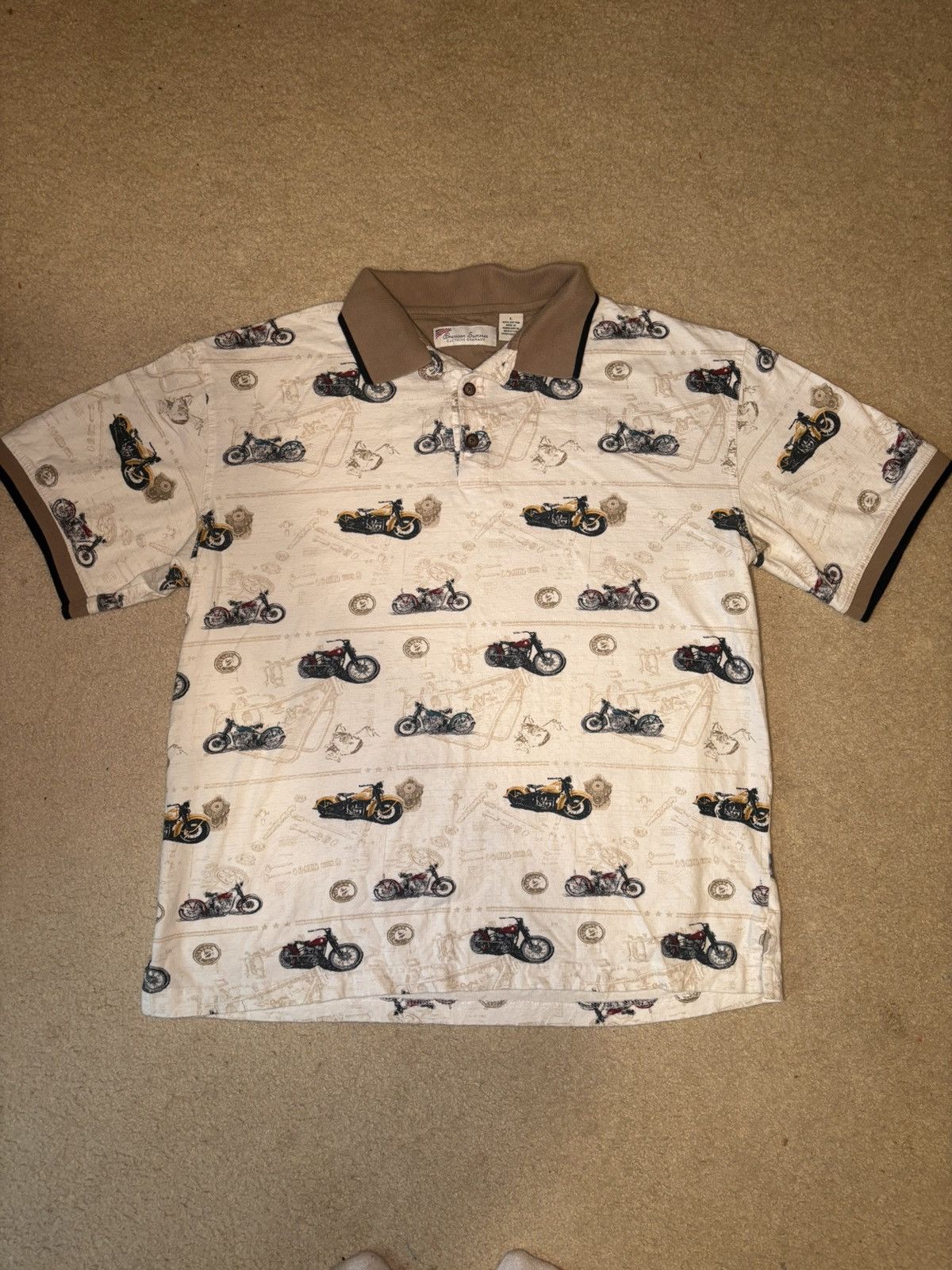 Other American Summer Mens Short Sleeve Motorcycle Polo Size L Size US L / EU 52-54 / 3 - 1 Thumbnail