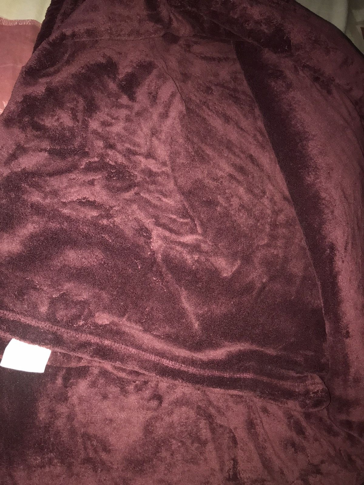 Calvin Klein Calvin Klein Solid Fleece Oversized Large Blanket - Wine Size ONE SIZE - 4 Thumbnail