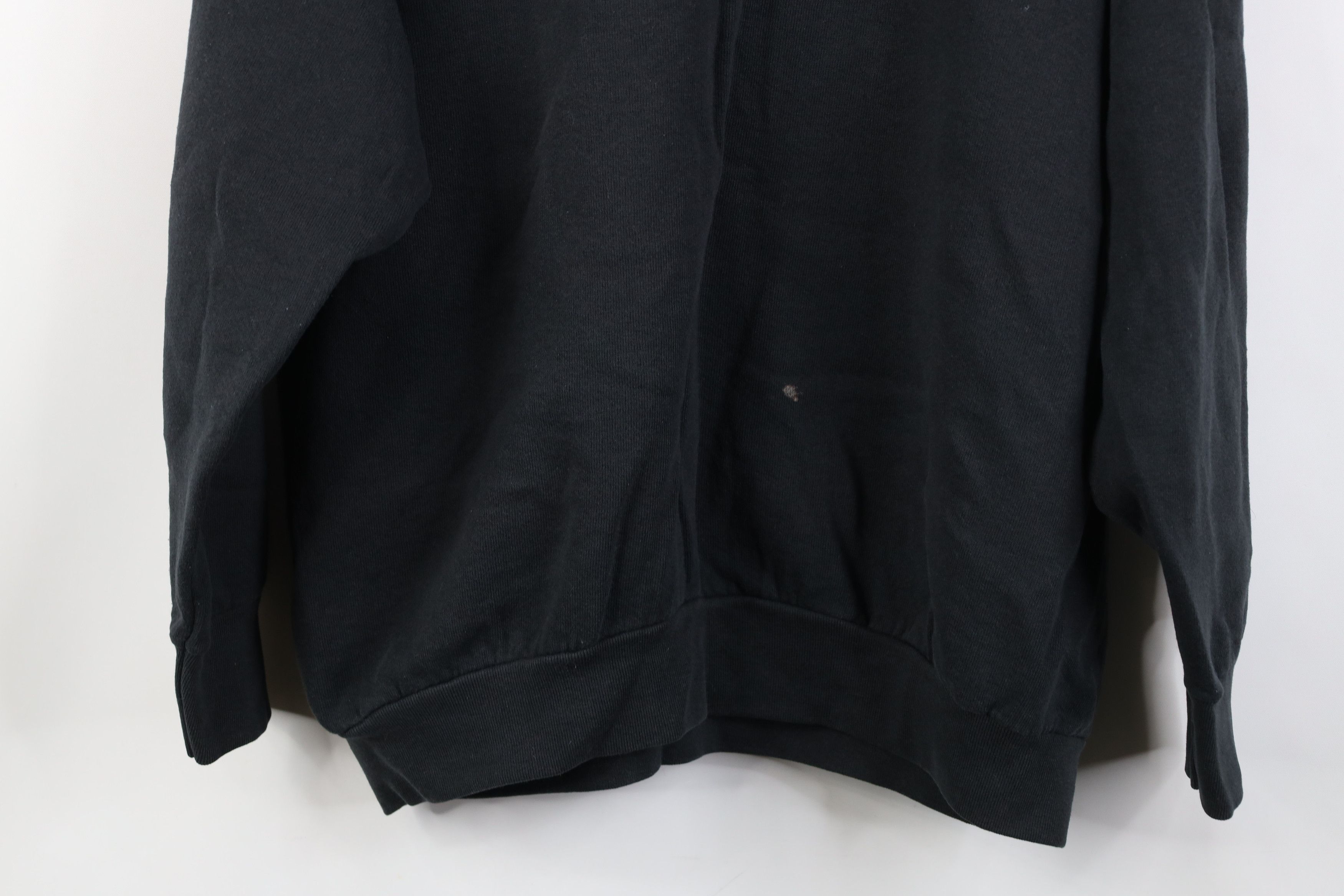 Vintage Vintage 90s Streetwear Blank Crewneck Sweatshirt Black USA Size XL / US 12-14 / IT 48-50 - 11 Thumbnail