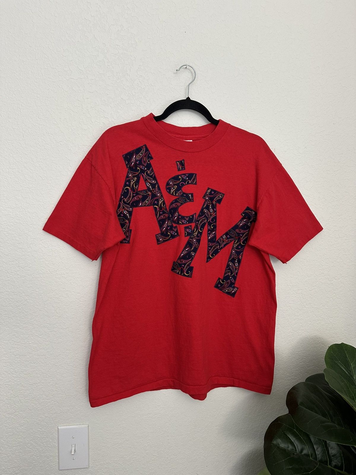 Vintage Vintage 90s NCAA Texas A&M Paisley Print Collegiate Tshirt Size US XL / EU 56 / 4 - 2 Thumbnail