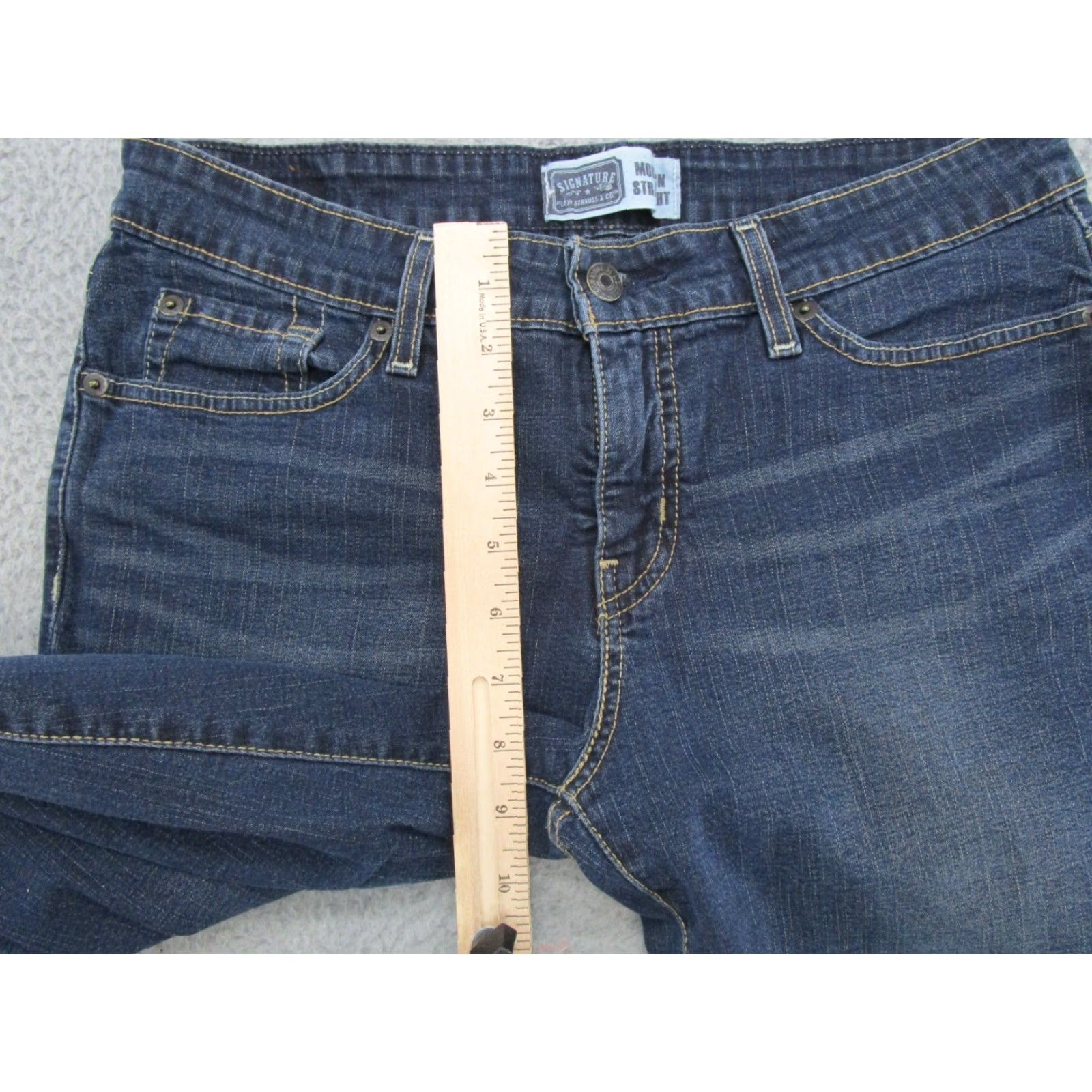 Levi's VINTAGE Levi's Modern Straight Blue Denim Jeans Women 8 Stretch Cotton Size 30" / US 8 / IT 44 - 6 Thumbnail