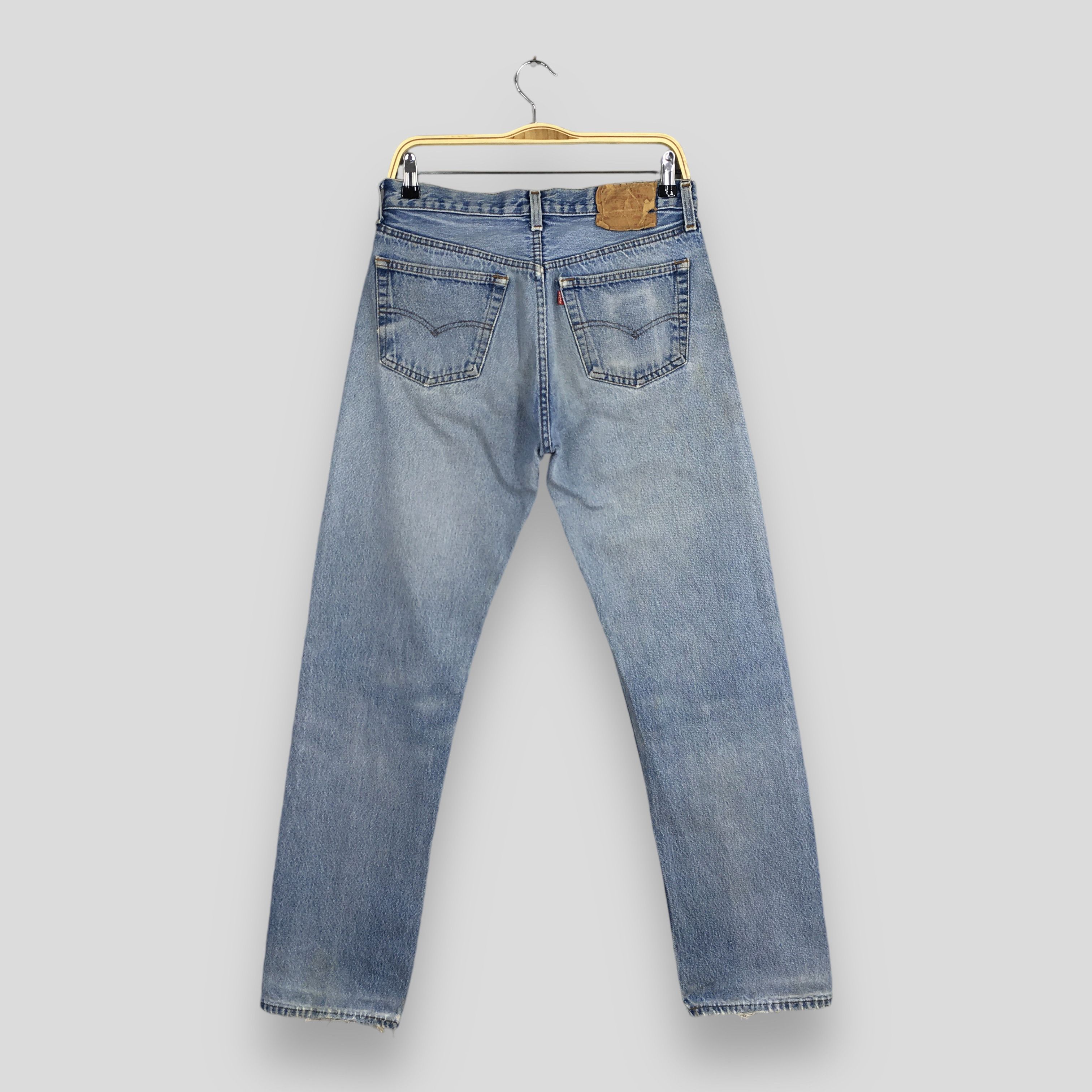 Levi's Size 29x30 Vintage 90s Levi's 501 Faded Blue Jeans S1361 Size US 29 - 8 Thumbnail