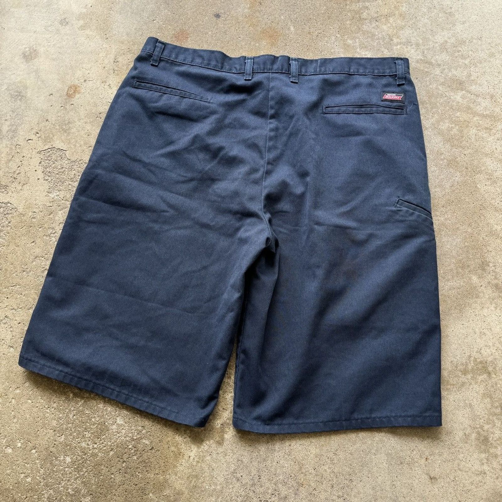 Dickies Dickies Thrashed Faded Navy Blue Work Shorts ERD Grunge Size US 39 - 8 Thumbnail