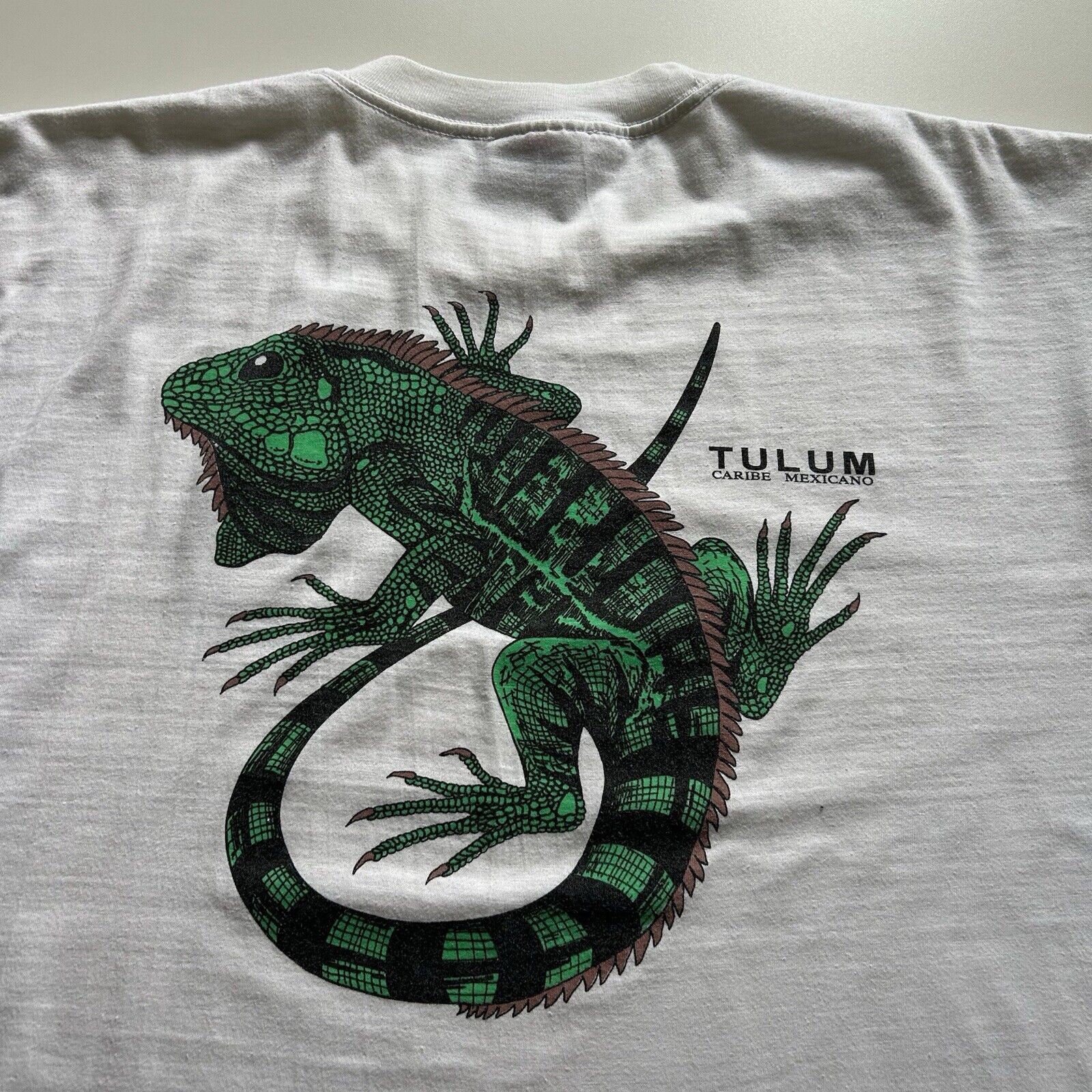 Vintage Vintage 90s Iguana Animal Art T Shirt XXL Single Stitched Size US XXL / EU 58 / 5 - 2 Thumbnail