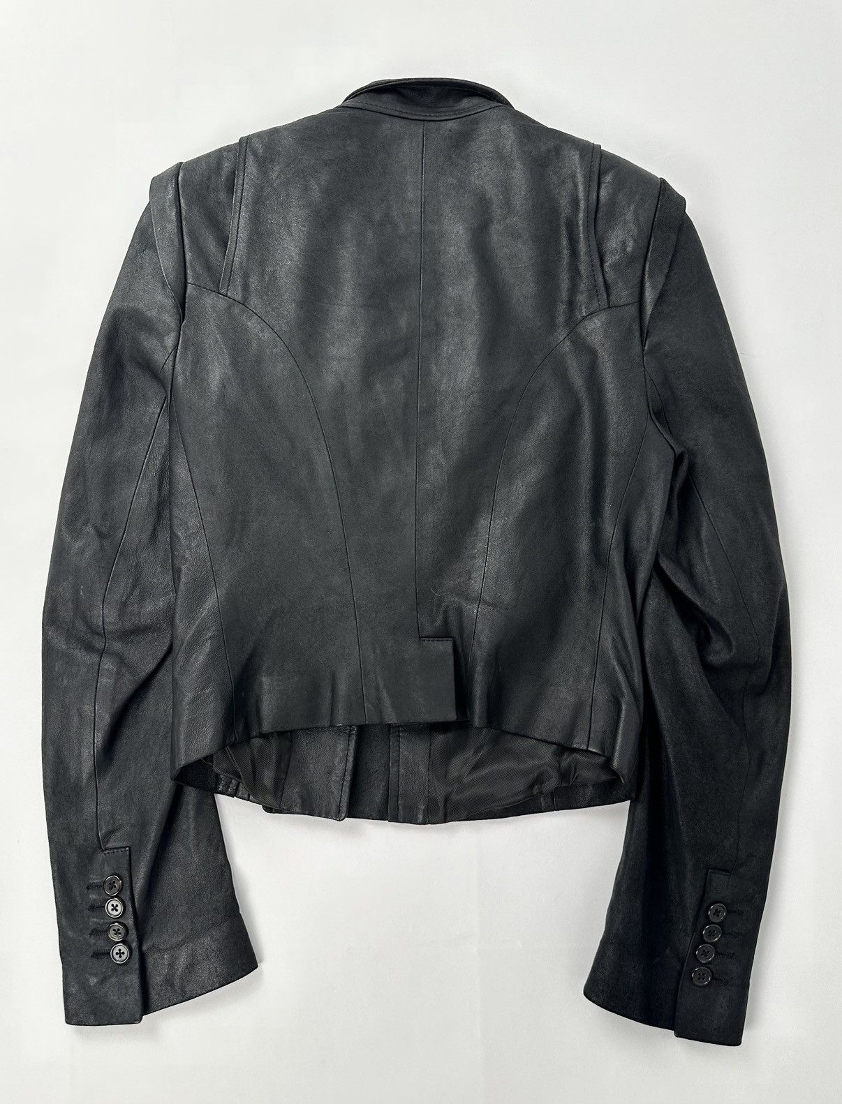 Ann Demeulemeester Ann Demeulemeester Asymmetrical Multi-Zipper Biker Leather Size S / US 4 / IT 40 - 3 Thumbnail
