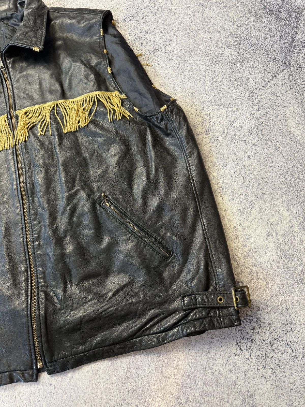 Reel Legends Vintage Vest Real Leather Elvis Y2K Size US L / EU 52-54 / 3 - 11 Thumbnail