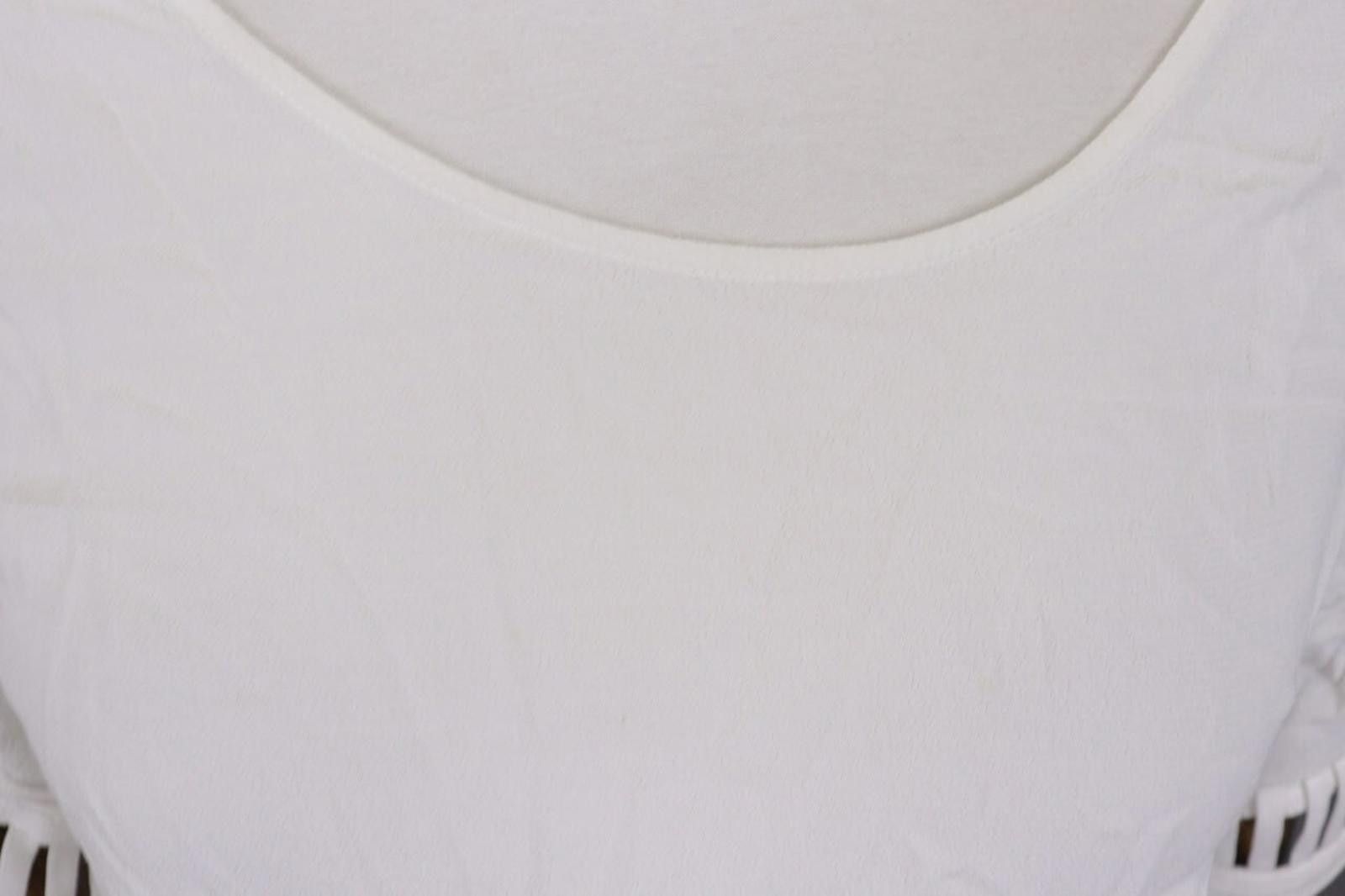 Designer COP COPINE Solix Top White Summer Stretch Top Shirt Size 38 Size M / US 6-8 / IT 42-44 - 4 Thumbnail