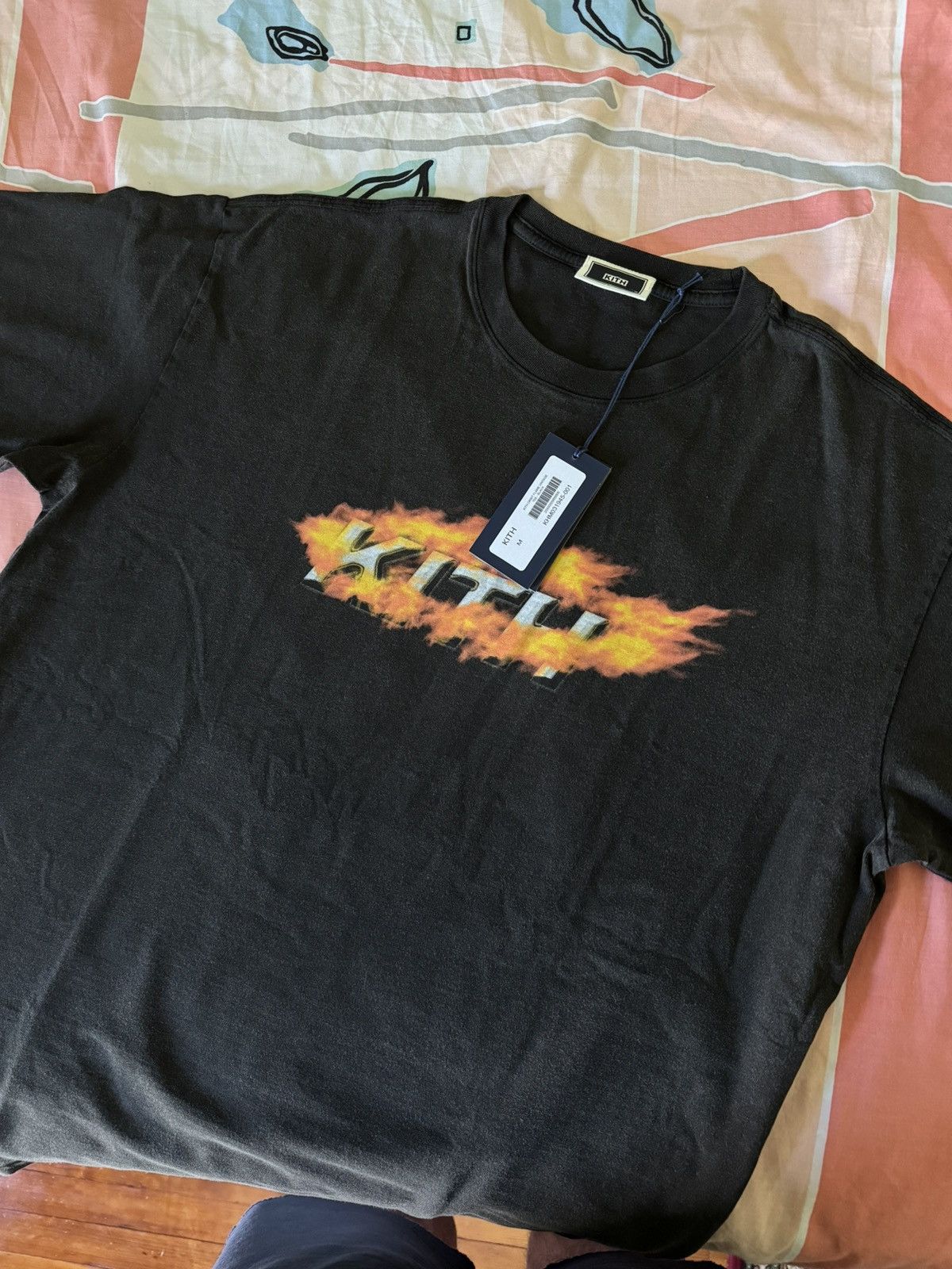 Kith *NYC Exclusive* Flame Orbit Vintage Tee | Grailed