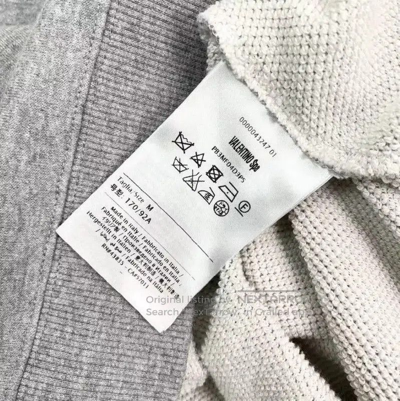 Valentino Valentino Gray Cotton Long Sleeve Sweatshirt . Size US M / EU 48-50 / 2 - 4 Thumbnail