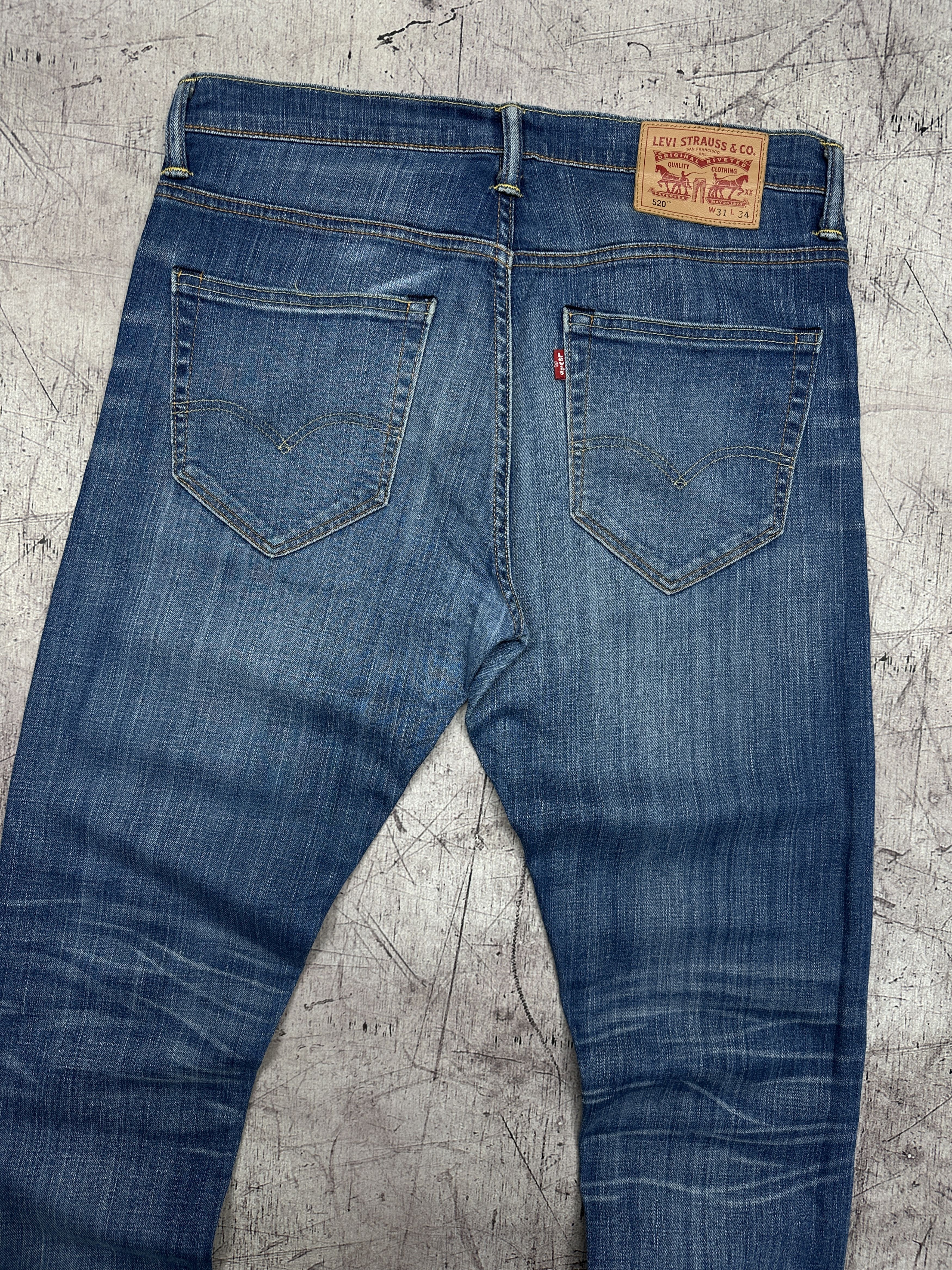 Levi's Levi's 520 Mens Denim Pants Jeans Size 31 x 34 Size US 31 - 2 Thumbnail