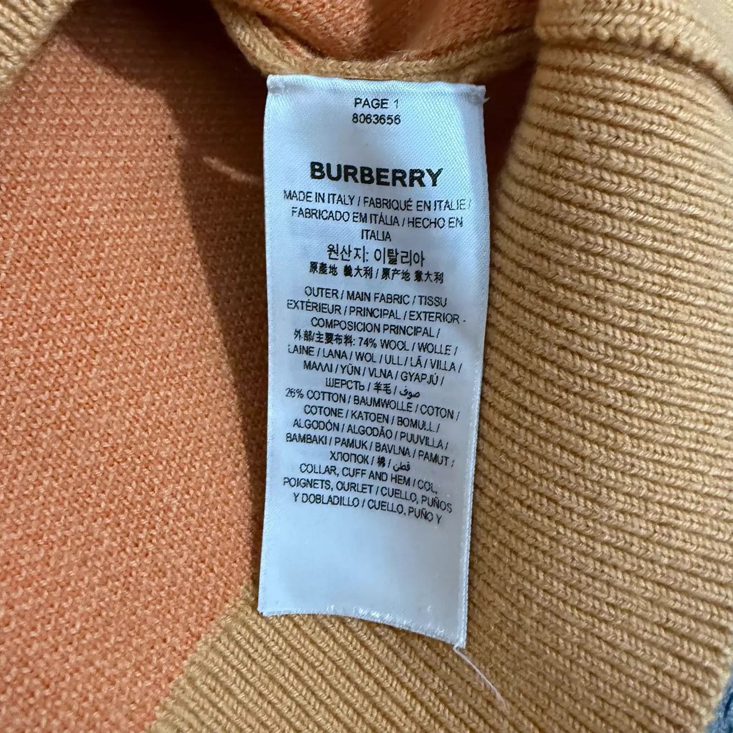 Burberry Burberry Orange Big Logo Wool Sweater XL 99 New Size XL / US 12-14 / IT 48-50 - 4 Thumbnail