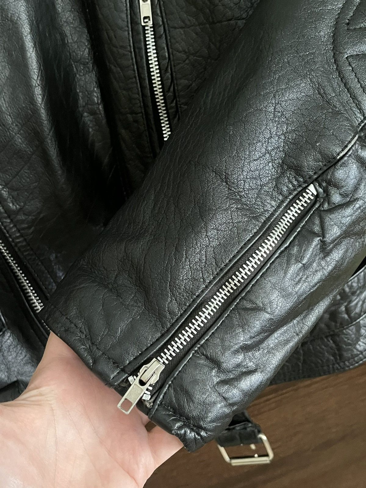 Genuine Leather Vintage biker jacket motorcycle real leather Size US XL / EU 56 / 4 - 5 Thumbnail