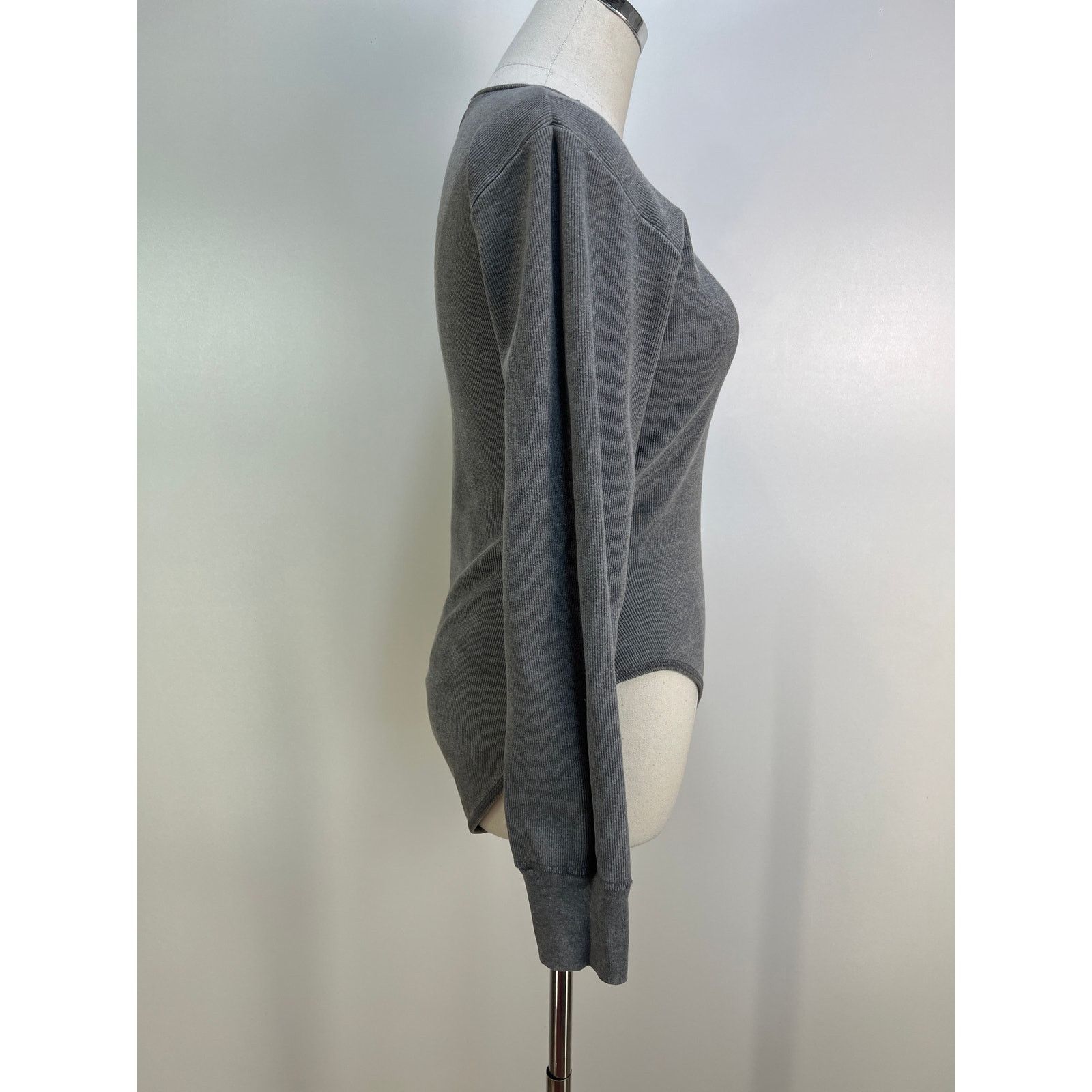 Ralph Lauren Vintage Ralph Lauren Ribbed Bodysuit Gray Size M / US 6-8 / IT 42-44 - 5 Thumbnail