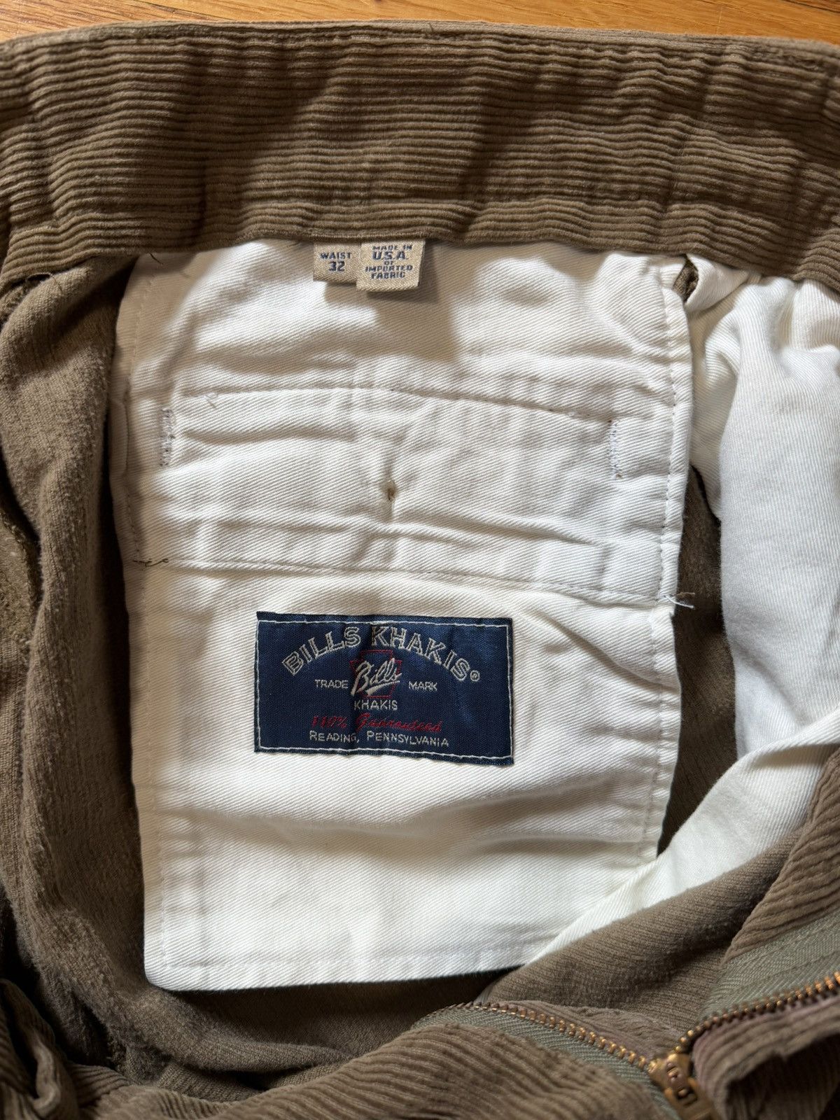 Bills Khakis M3 Corduroy 100% cotton chino pants Size US 32 / EU 48 - 4 Thumbnail