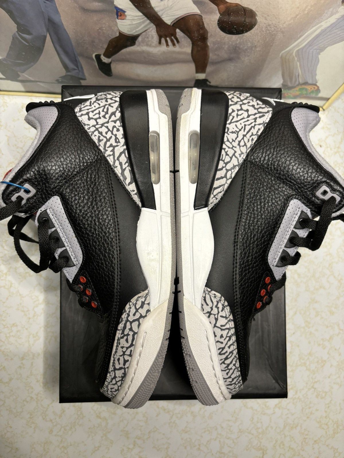 Jordan Brand Jordan 3 Retro Black Cement 2018 Size US 9.5 / EU 42-43 - 4 Thumbnail