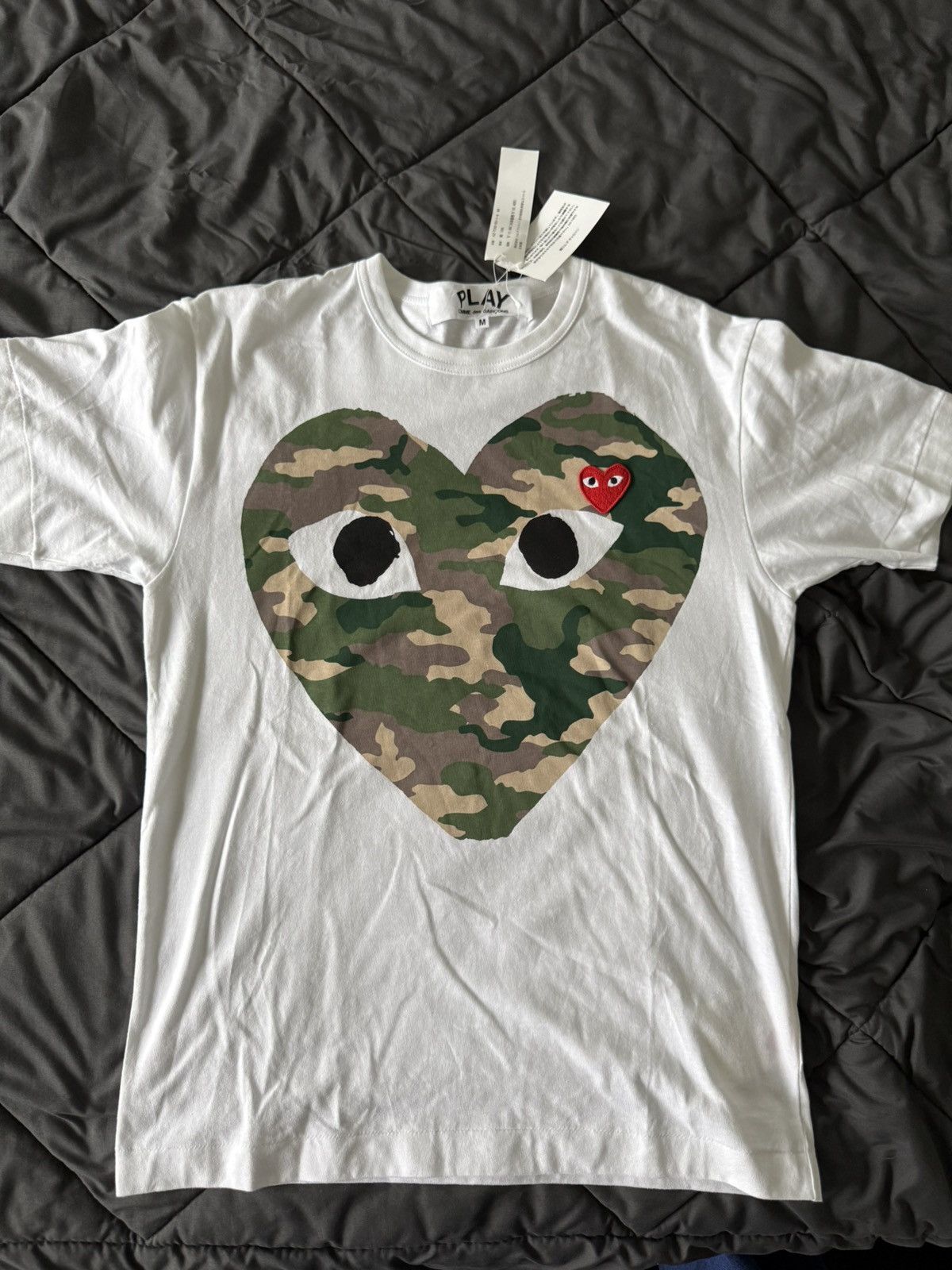 Comme Des Garcons Play Camo Tee | Grailed